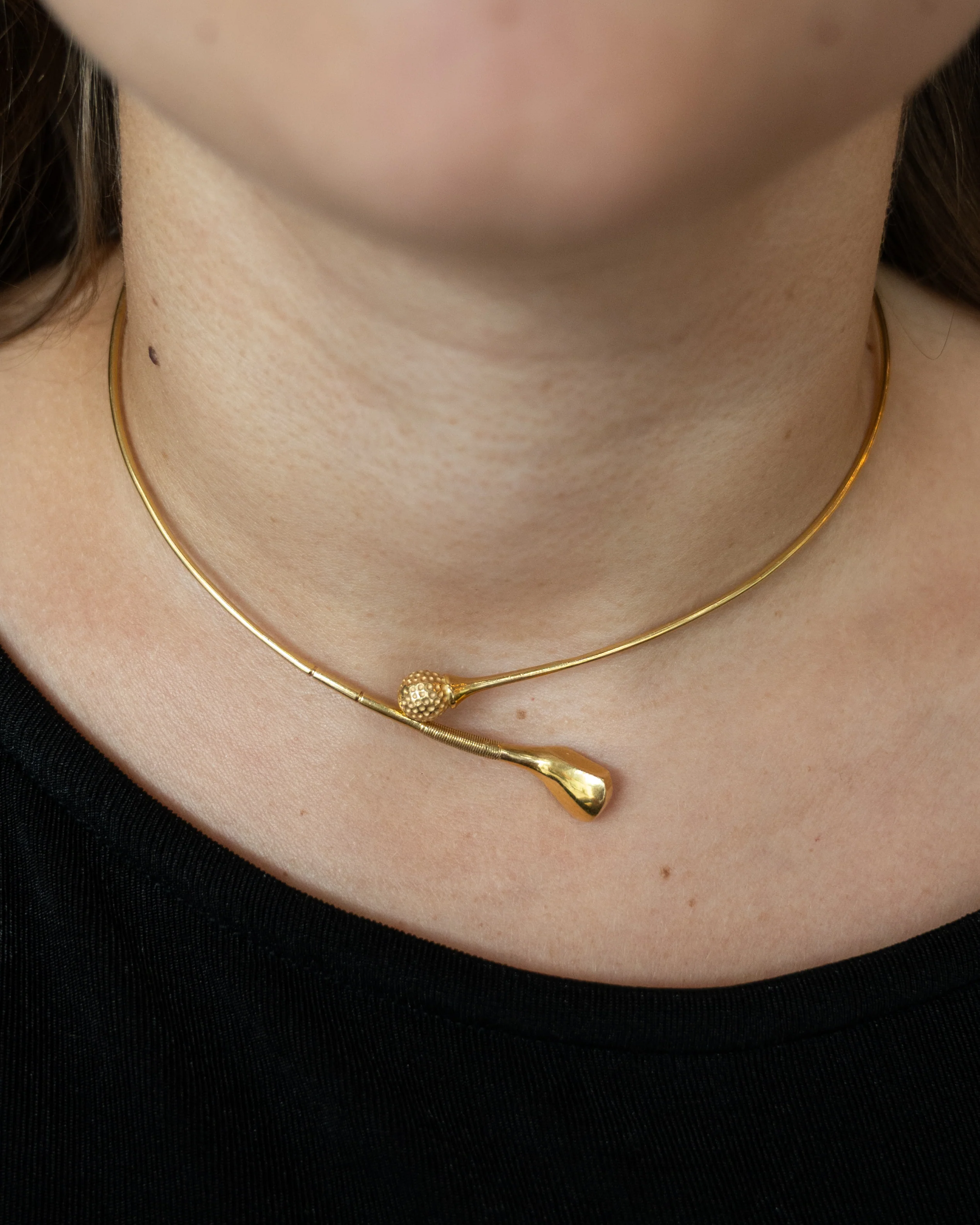 1980s Golf Club Collar Necklace in 18k Yellow Gold - Image 5