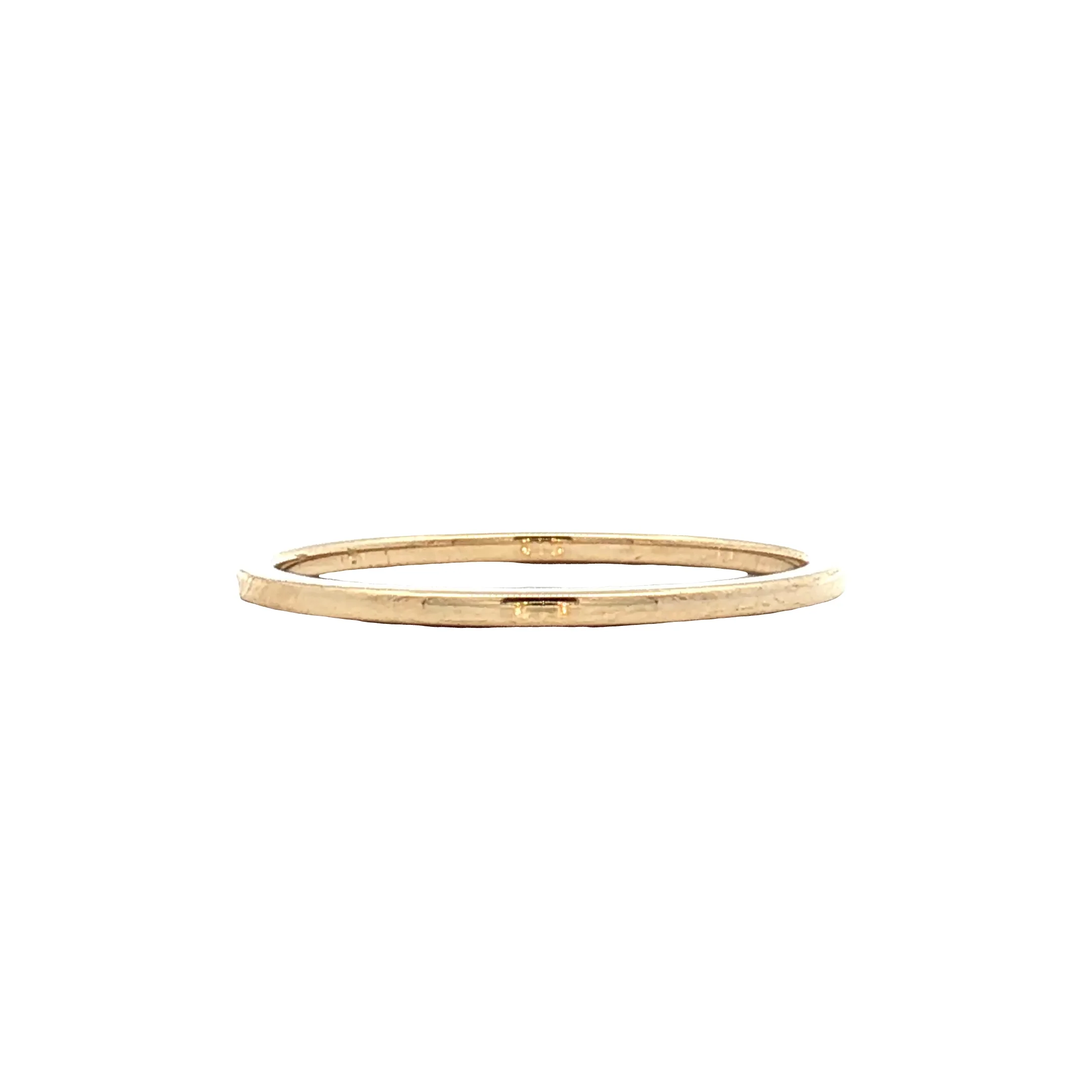 1mm Thin Flat Edge Wedding Band in 14k Yellow Gold