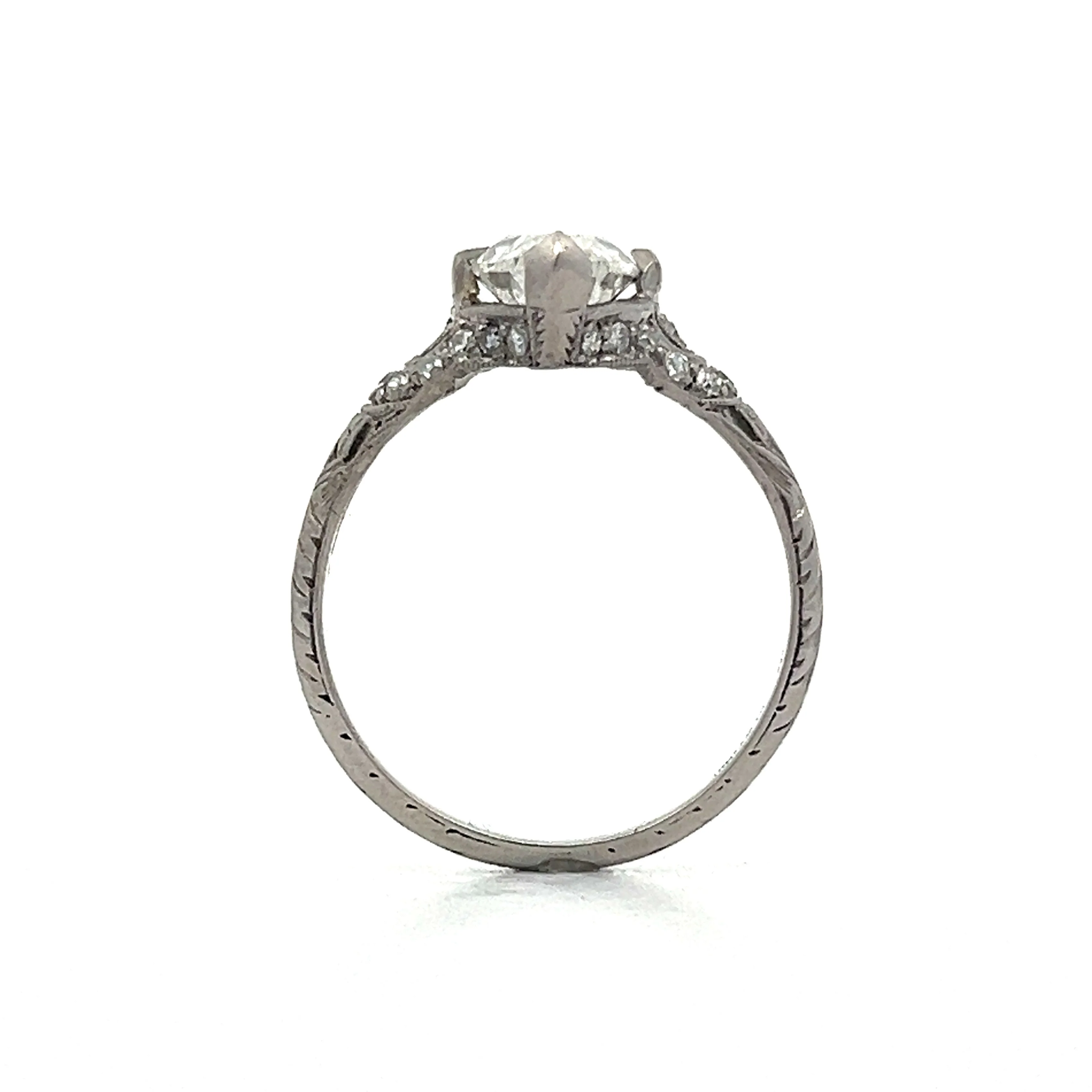 2.00 Art Deco Marquise Diamond Engagement Ring in Platinum - Image 4