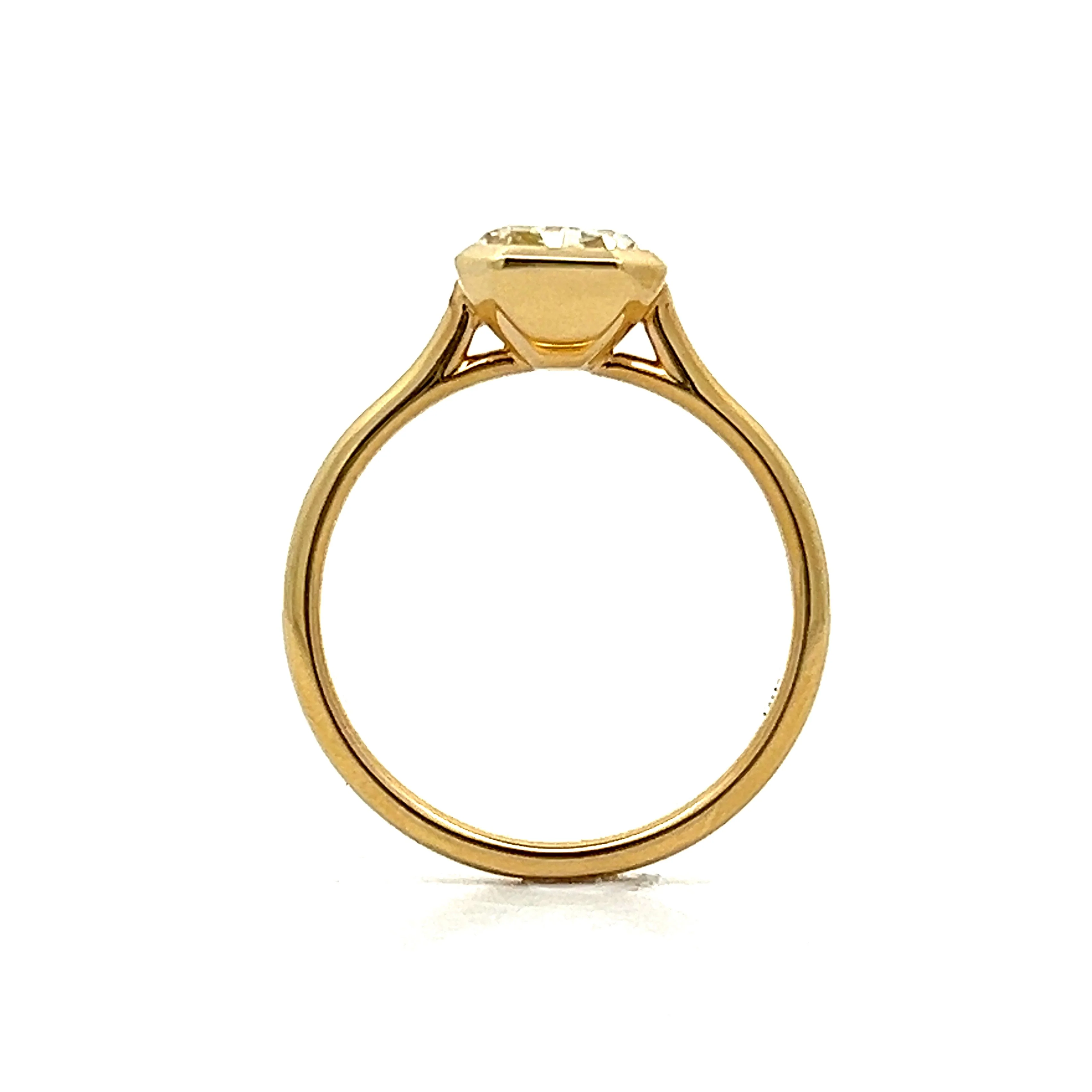 2.00 Carat Cushion Cut Diamond Engagement Ring in Yellow Gold - Image 4