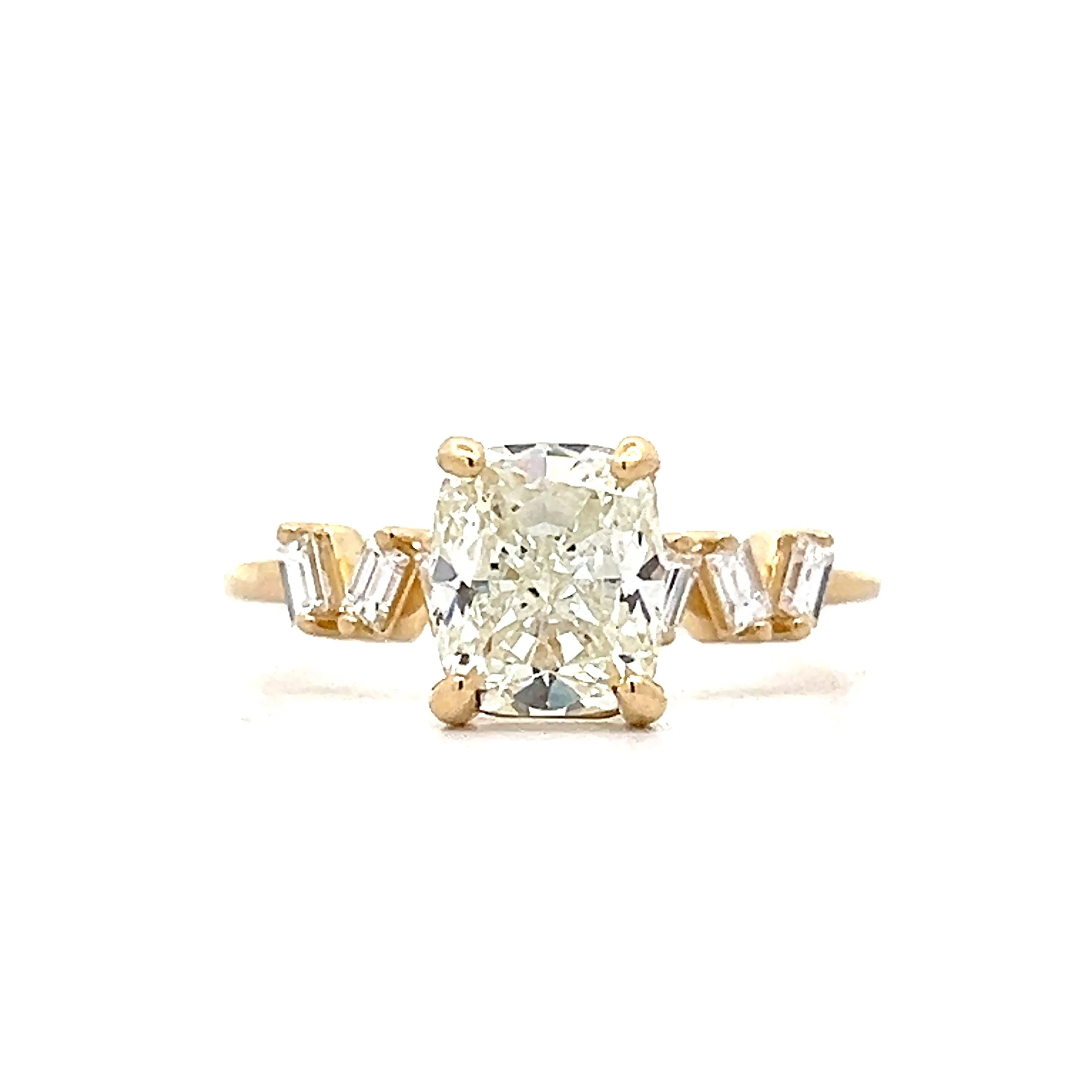 2.00 Cushion Cut Diamond Engagement Ring in 14k