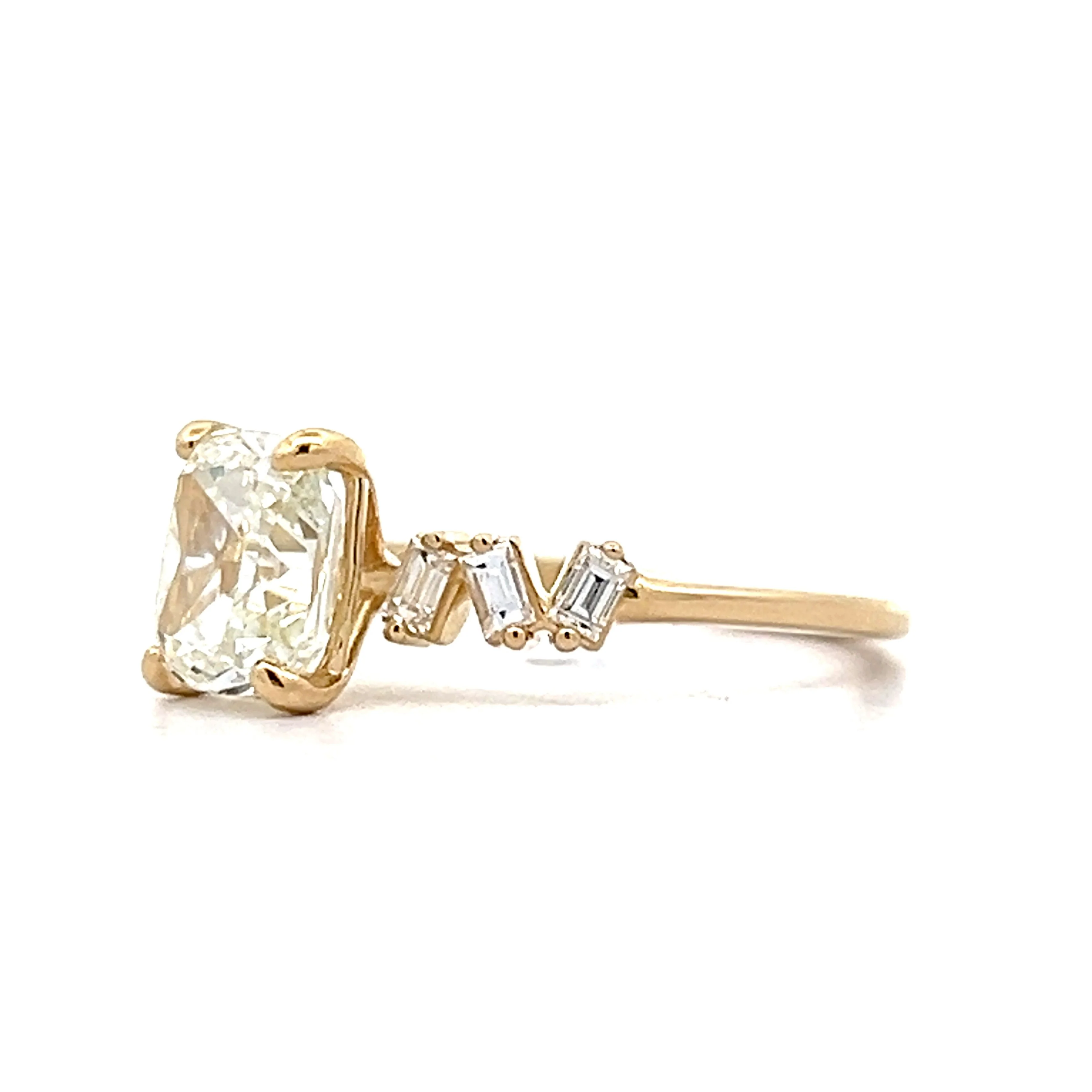 2.00 Cushion Cut Diamond Engagement Ring in 14k - Image 2