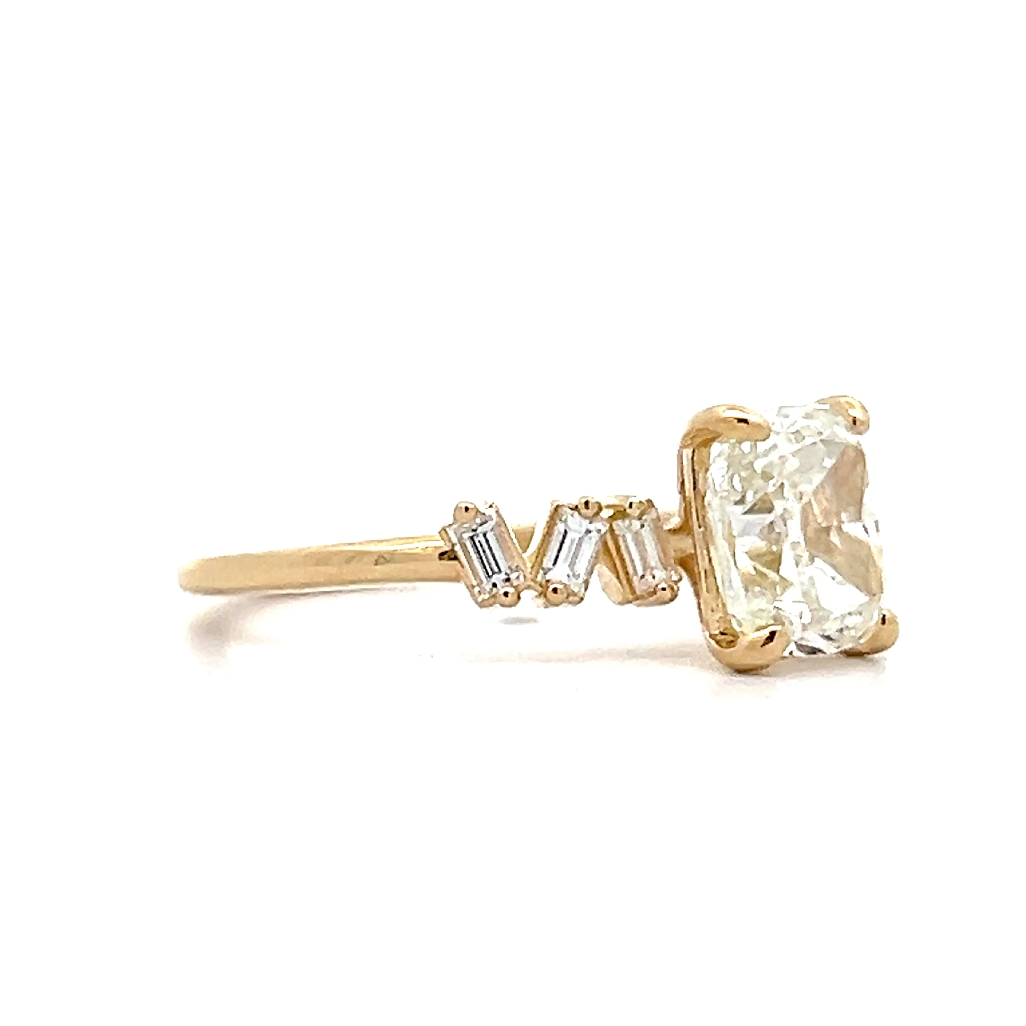 2.00 Cushion Cut Diamond Engagement Ring in 14k - Image 3