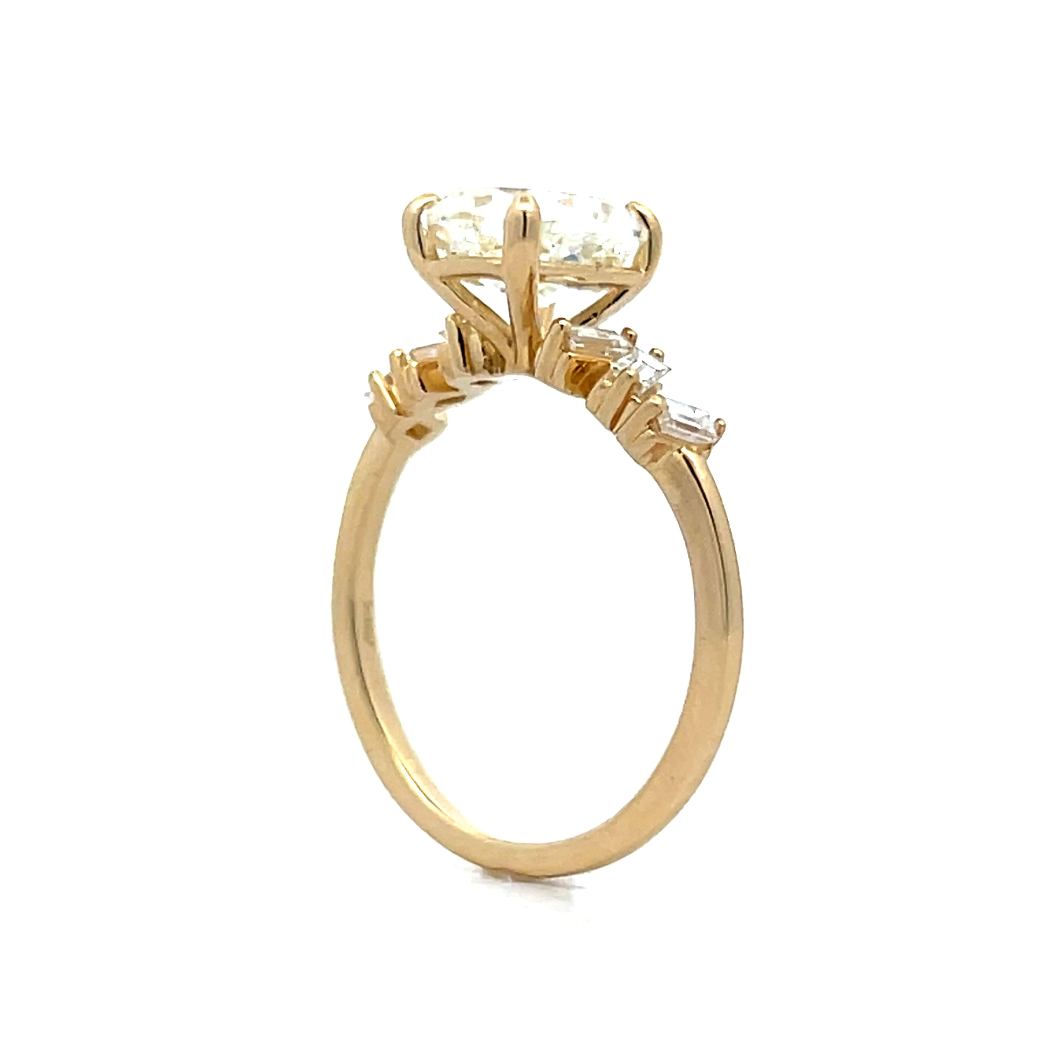 2.00 Cushion Cut Diamond Engagement Ring in 14k - Image 5