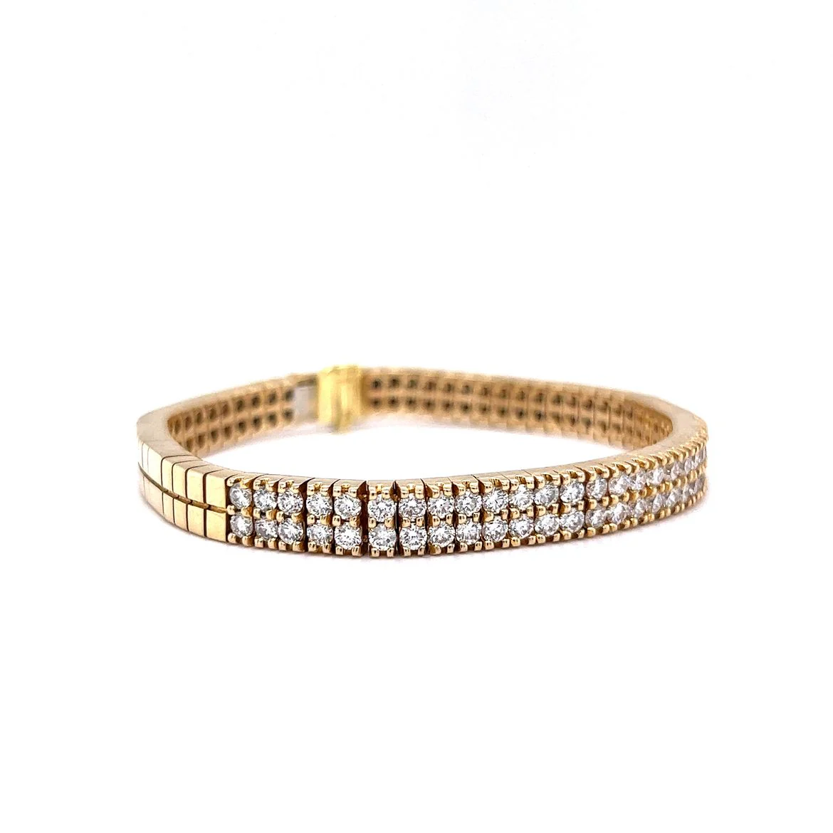 2.00 Round Brilliant Diamond Tennis Bracelet in 18k Yellow Gold - Image 3