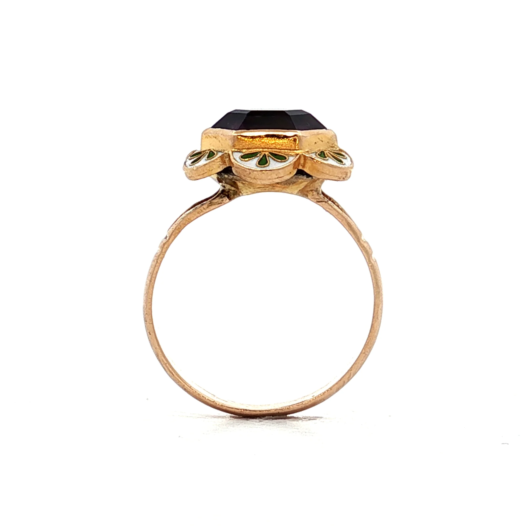 2.00 Edwardian Hexagon Amethyst Ring in 14k - Image 4