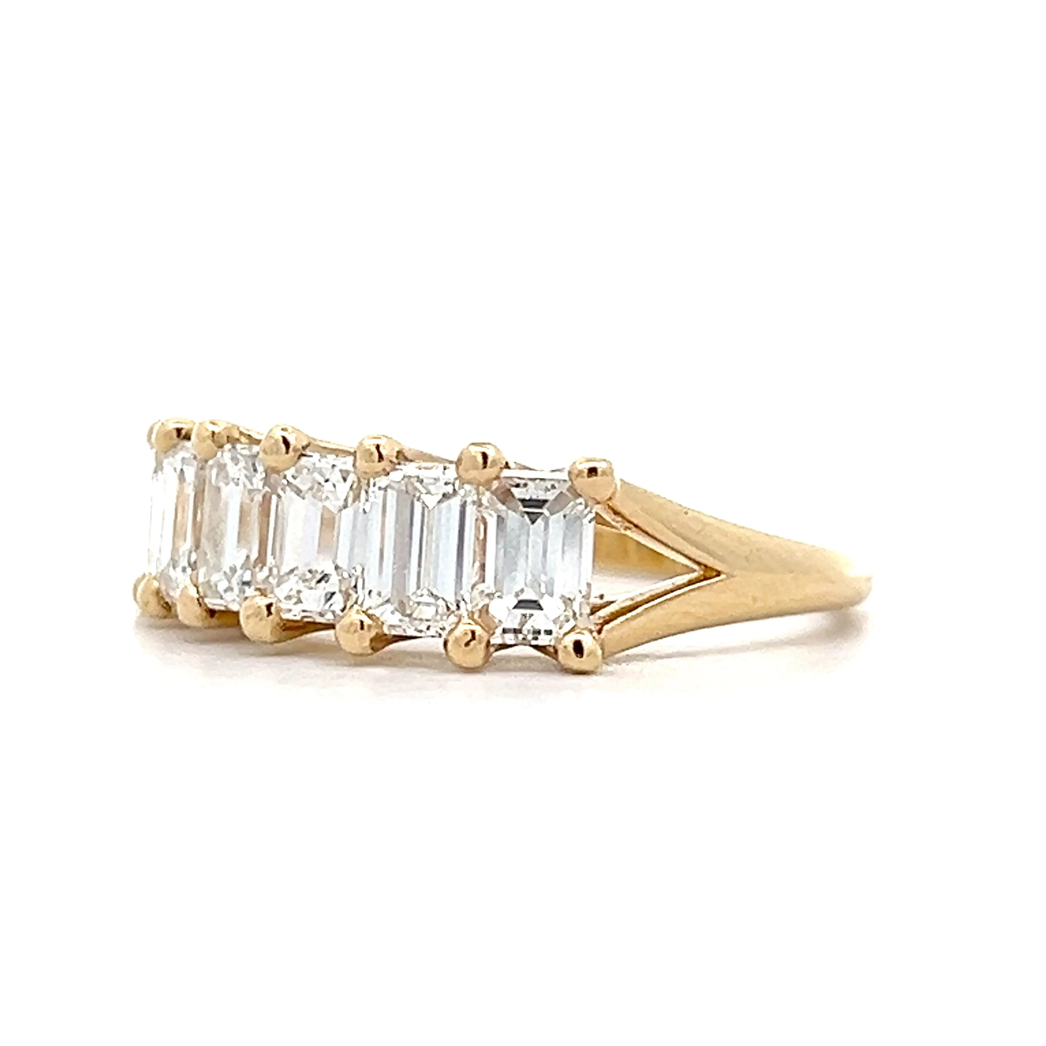2.00 Emerald Cut Diamond Stacking Band in 14k - Image 2