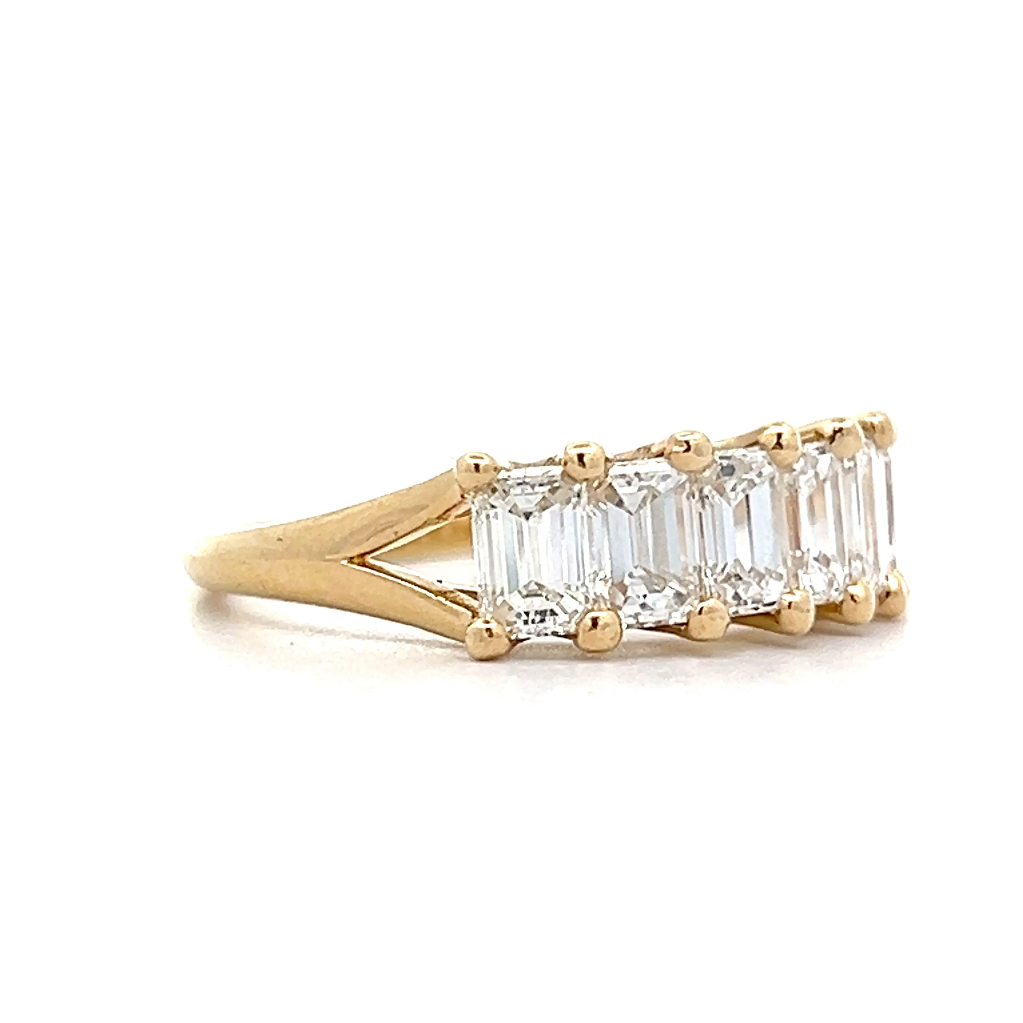 2.00 Emerald Cut Diamond Stacking Band in 14k - Image 3