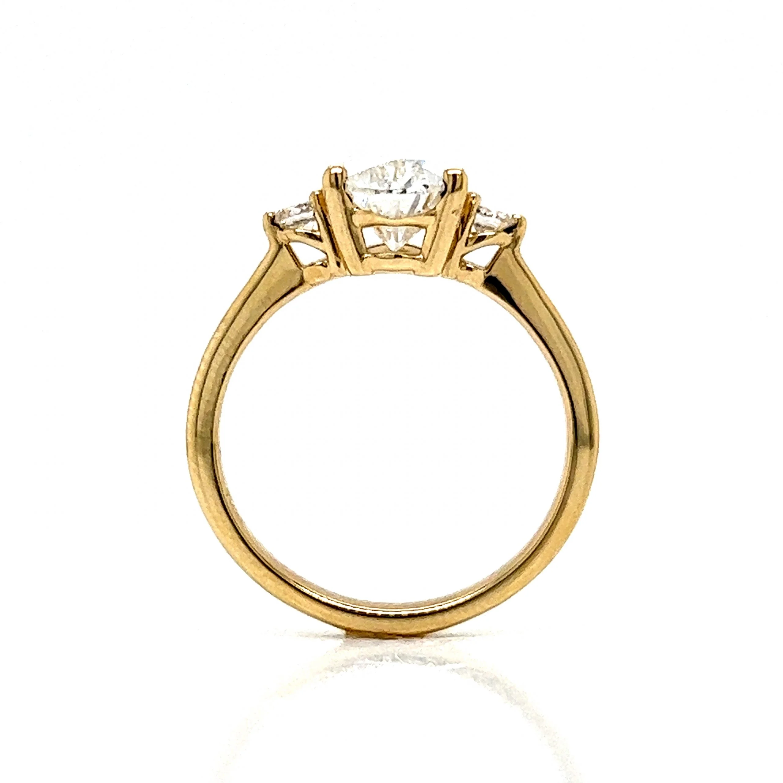 2.00 Pear Cut Diamond Engagement Ring in 14k Yellow Gold - Image 4