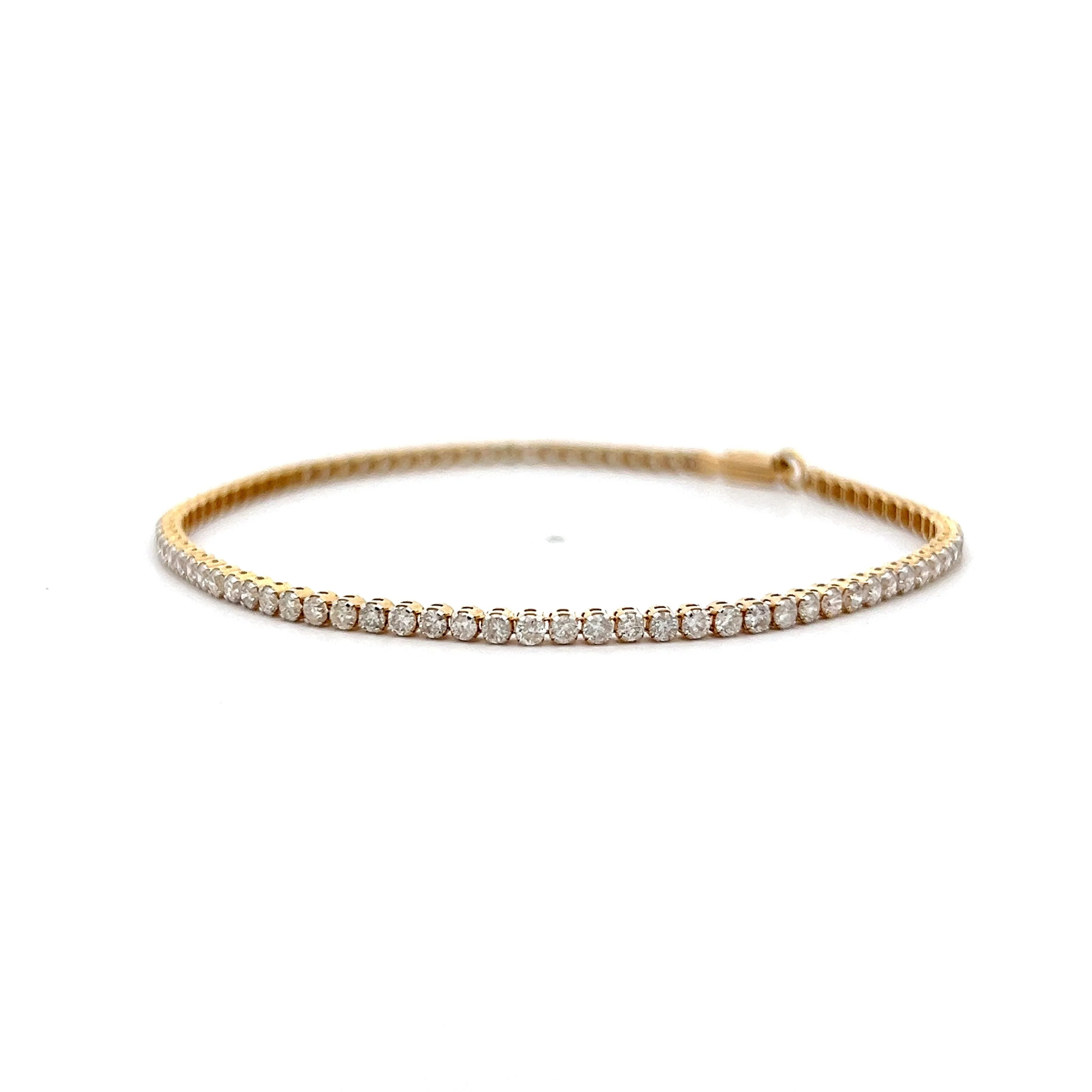 2.00 Round Brilliant Diamond Tennis Bracelet in 14k - Image 2