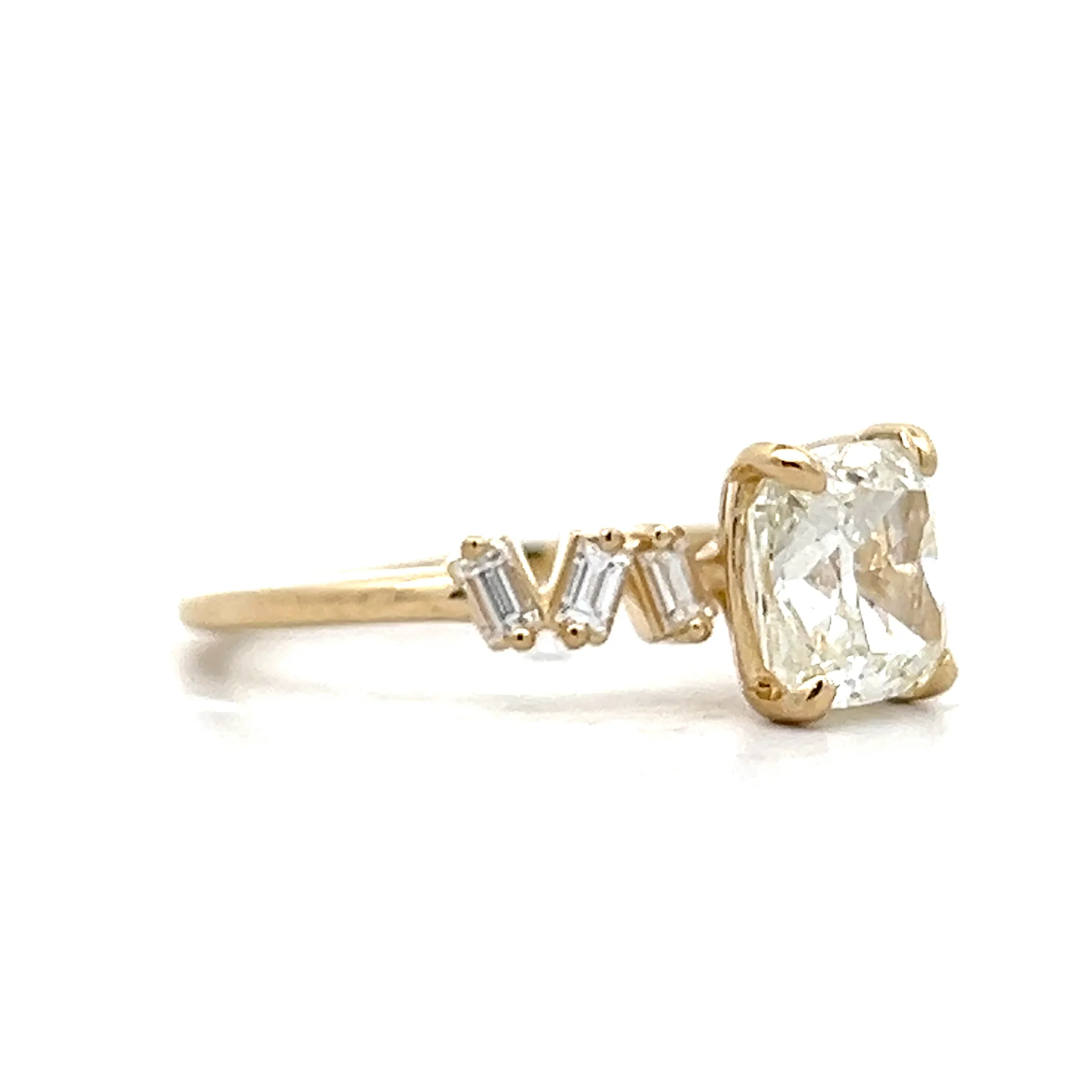 2.01 Cushion Diamond Engagement Ring in 14k - Image 3