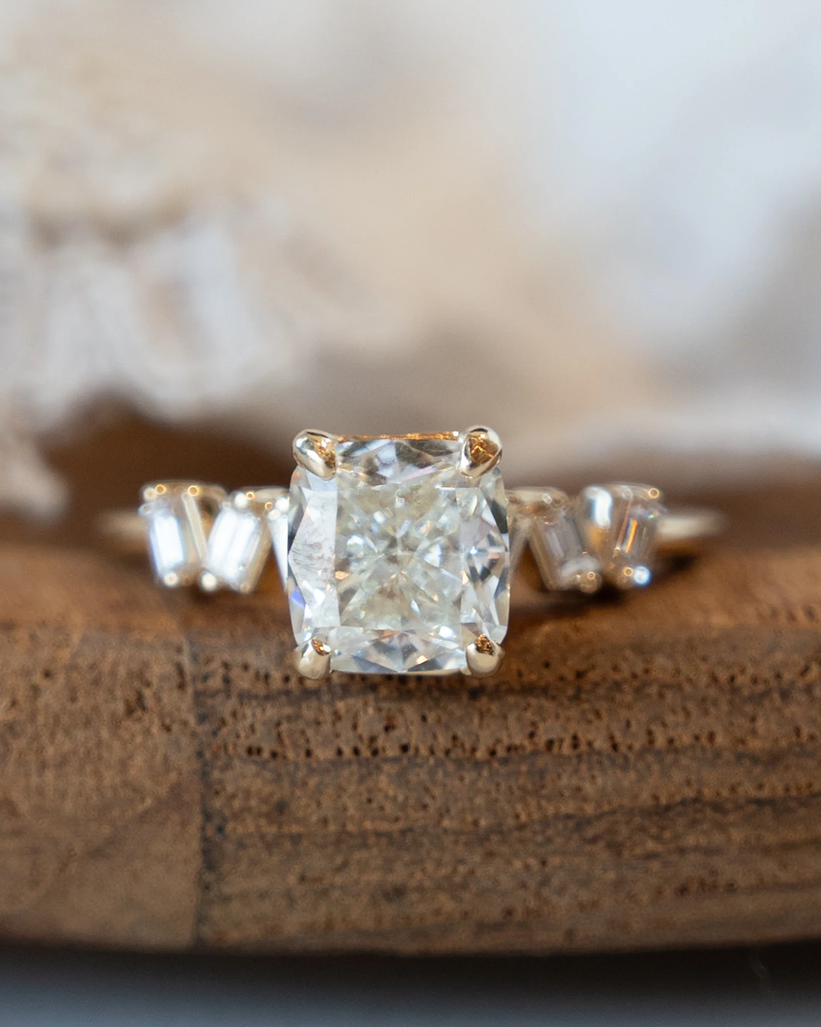 2.01 Cushion Diamond Engagement Ring in 14k - Image 6