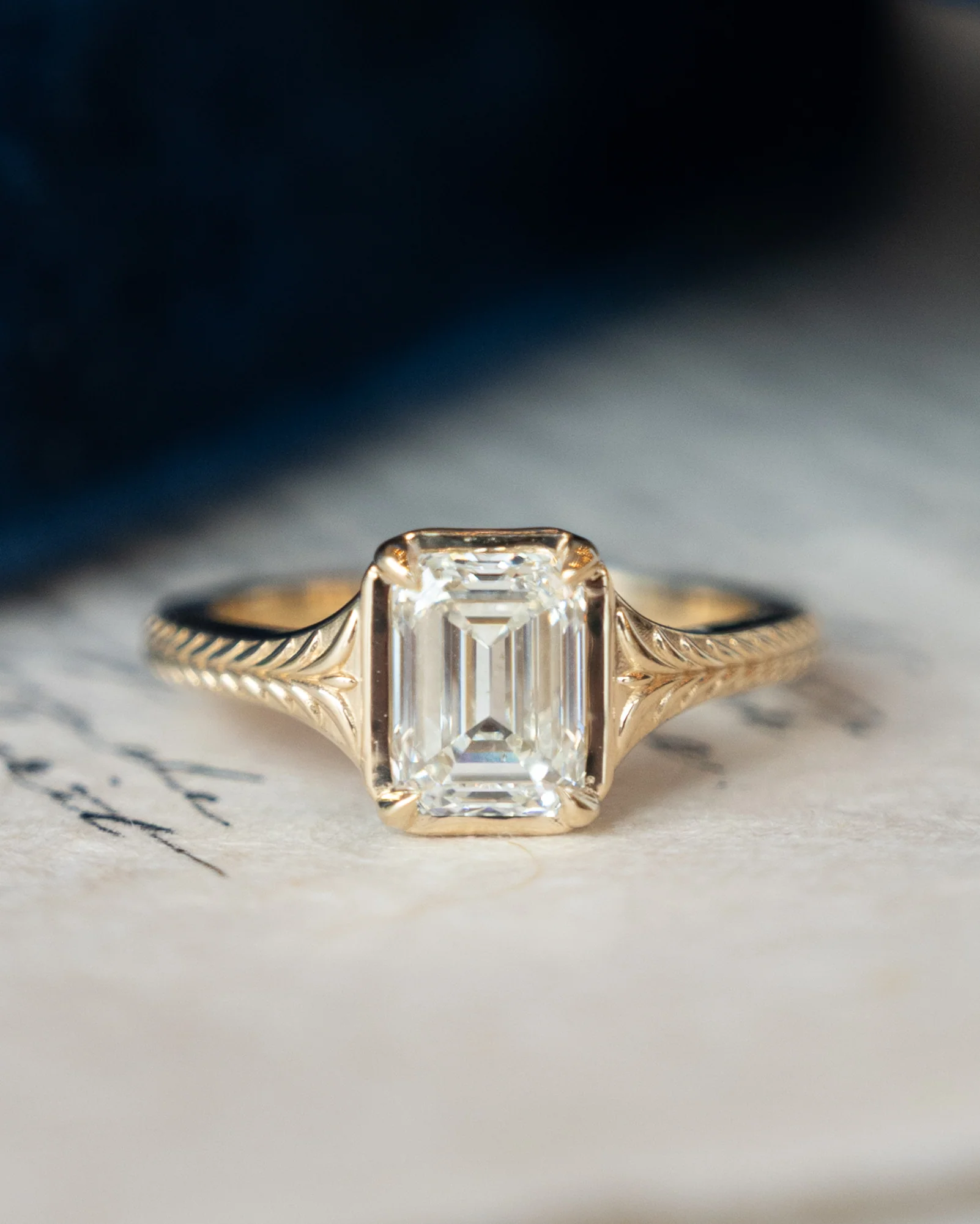 2.01 GIA Emerald Cut Diamond Engagement Ring 14k - Image 6