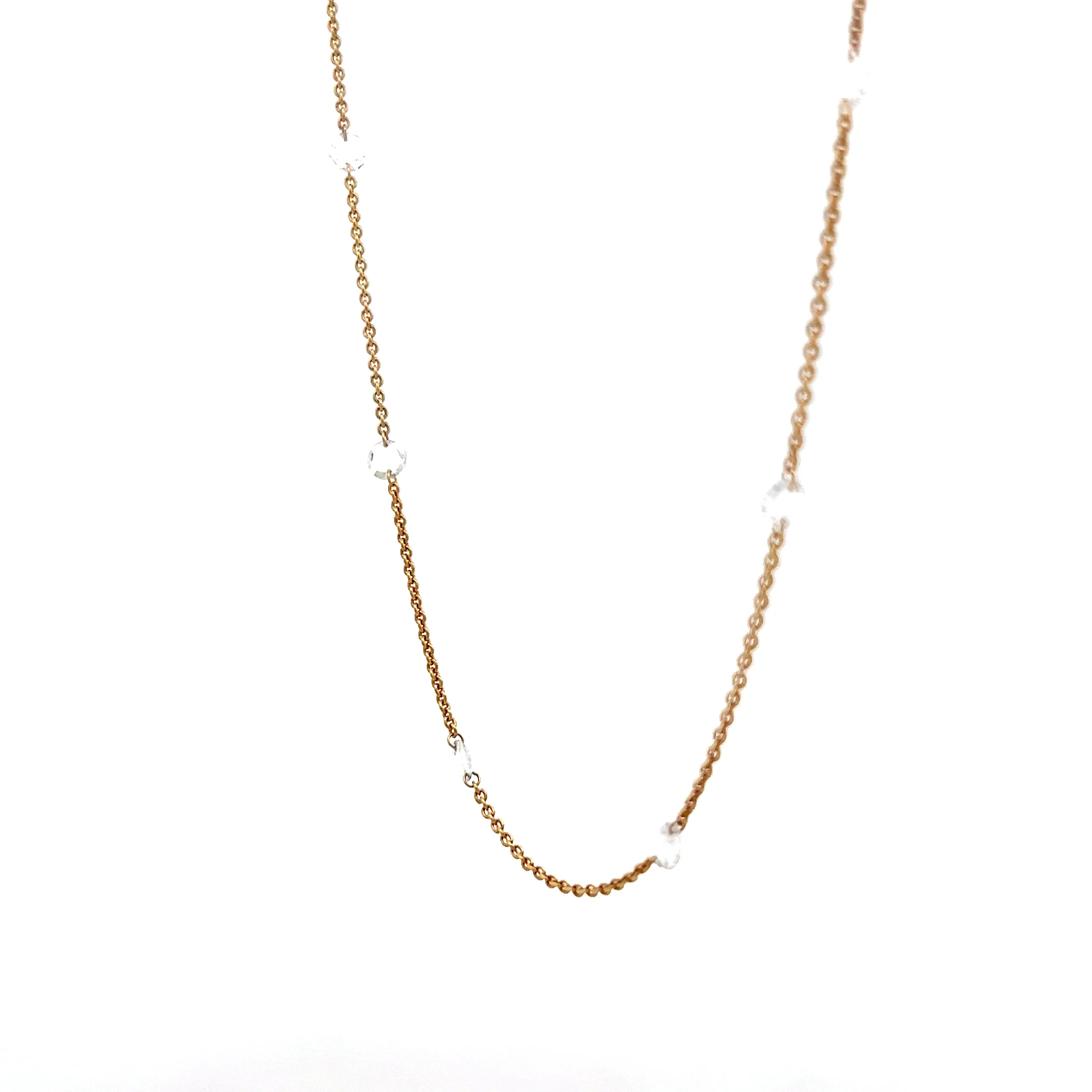 2.01 Rose Diamond By The Yard Necklace in 18k - Image 2