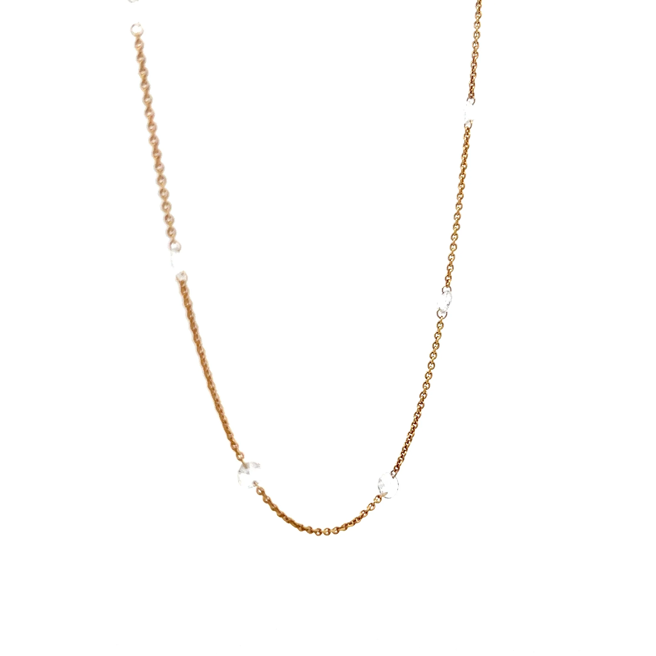 2.01 Rose Diamond By The Yard Necklace in 18k - Image 3