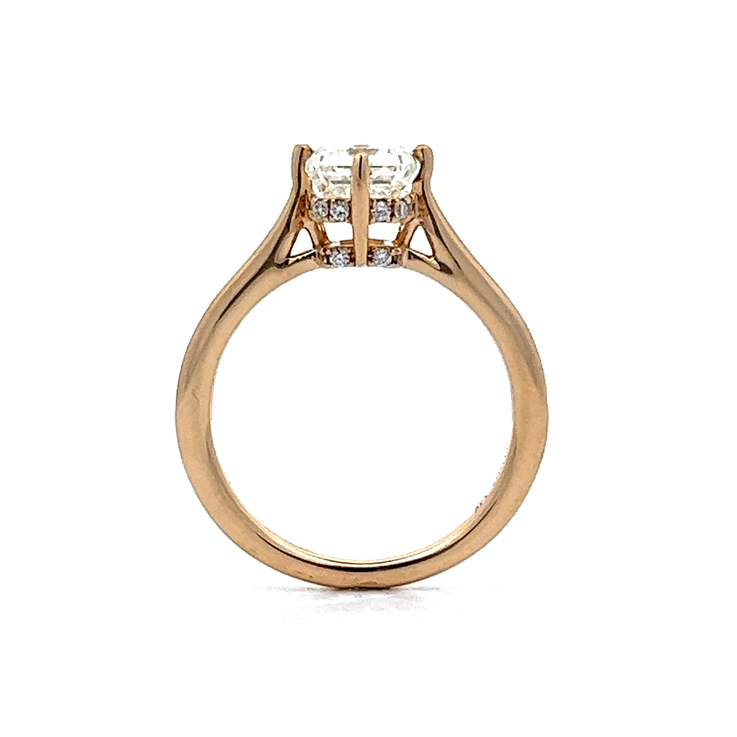 2.01 Emerald Cut Diamond Engagement Ring in Yellow Gold - Image 4