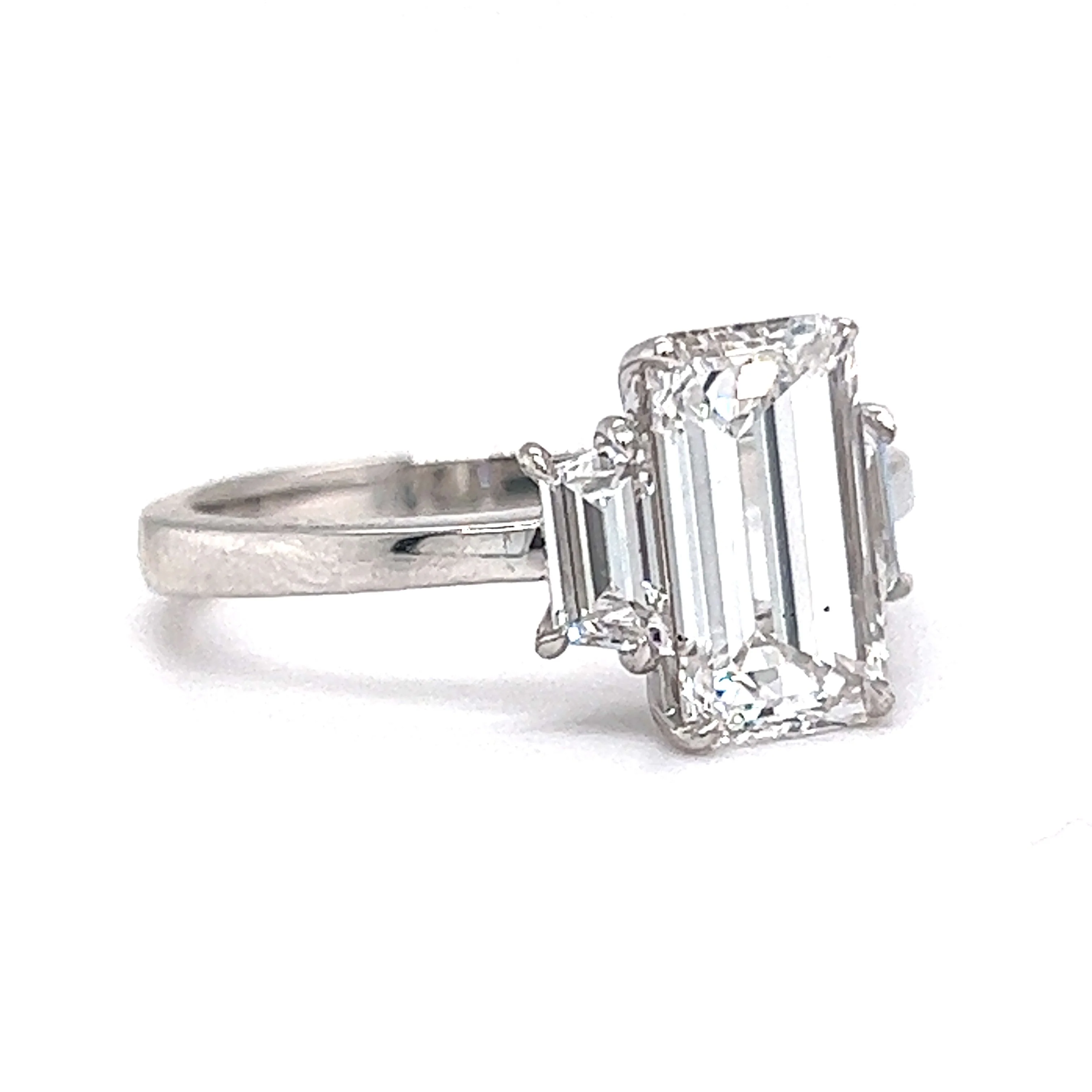 2.02 Emerald Cut Diamond Engagement Ring in 18k White Gold - Image 3