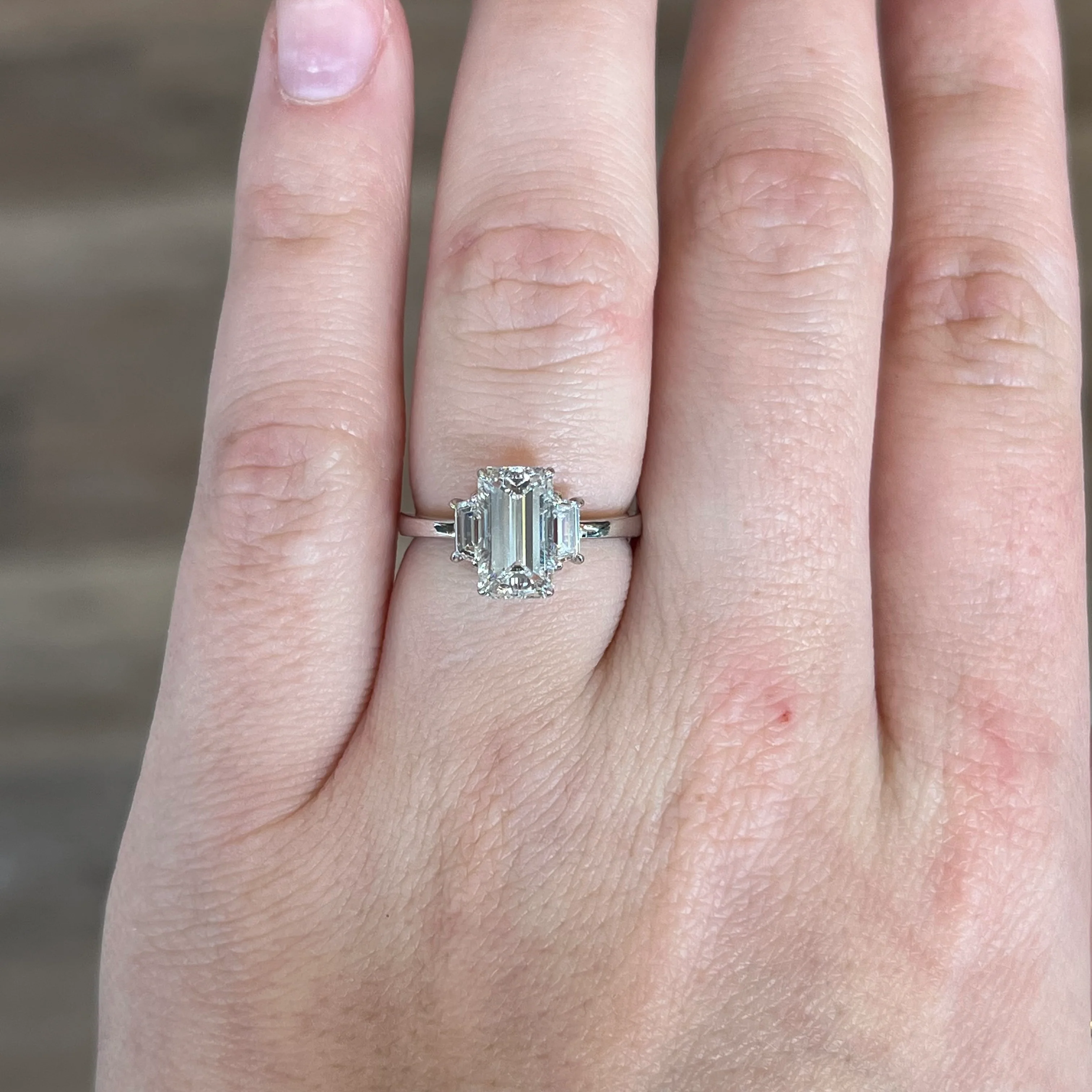 2.02 Emerald Cut Diamond Engagement Ring in 18k White Gold - Image 6