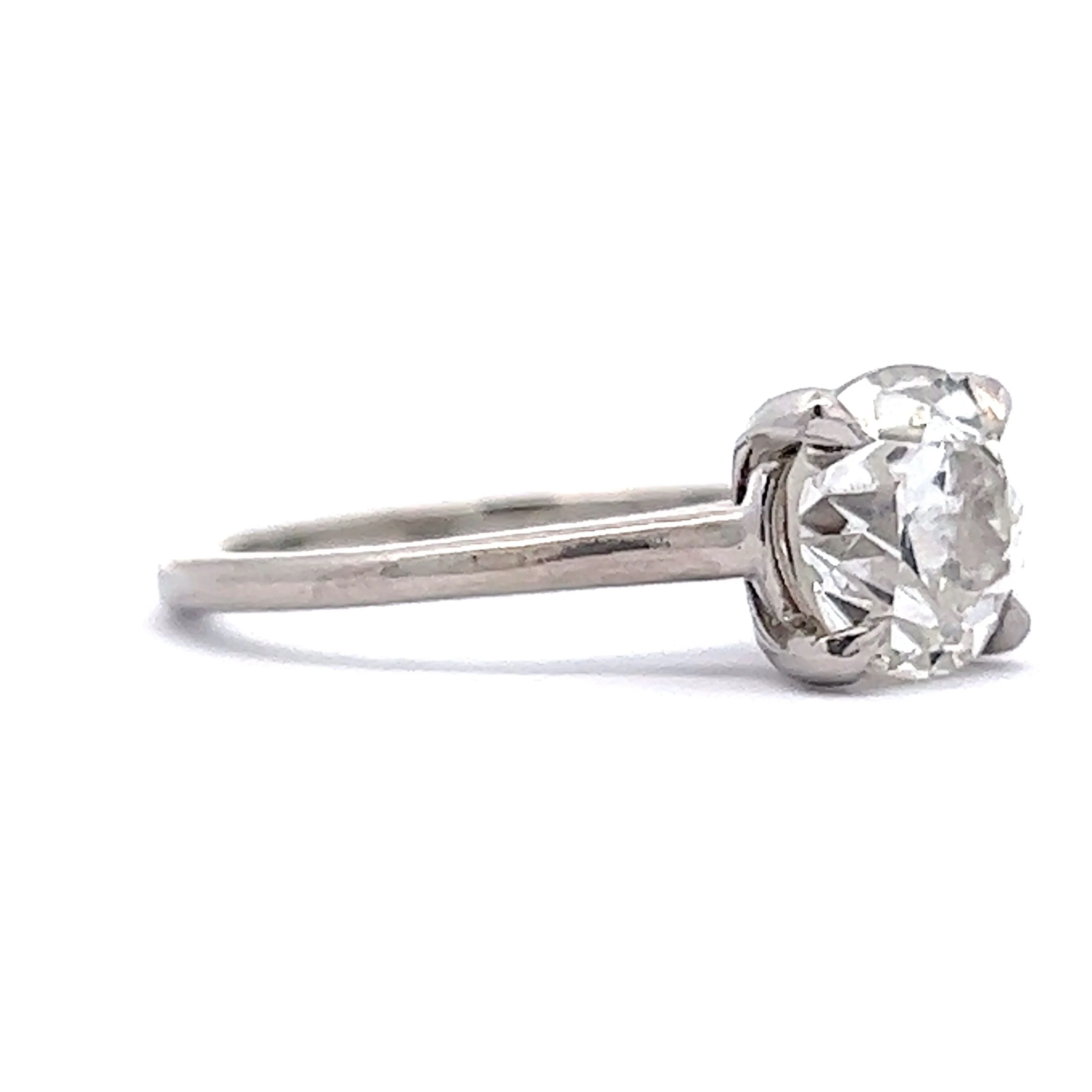 2.02 Old European Diamond Solitaire Engagement Ring in Platinum - Image 3
