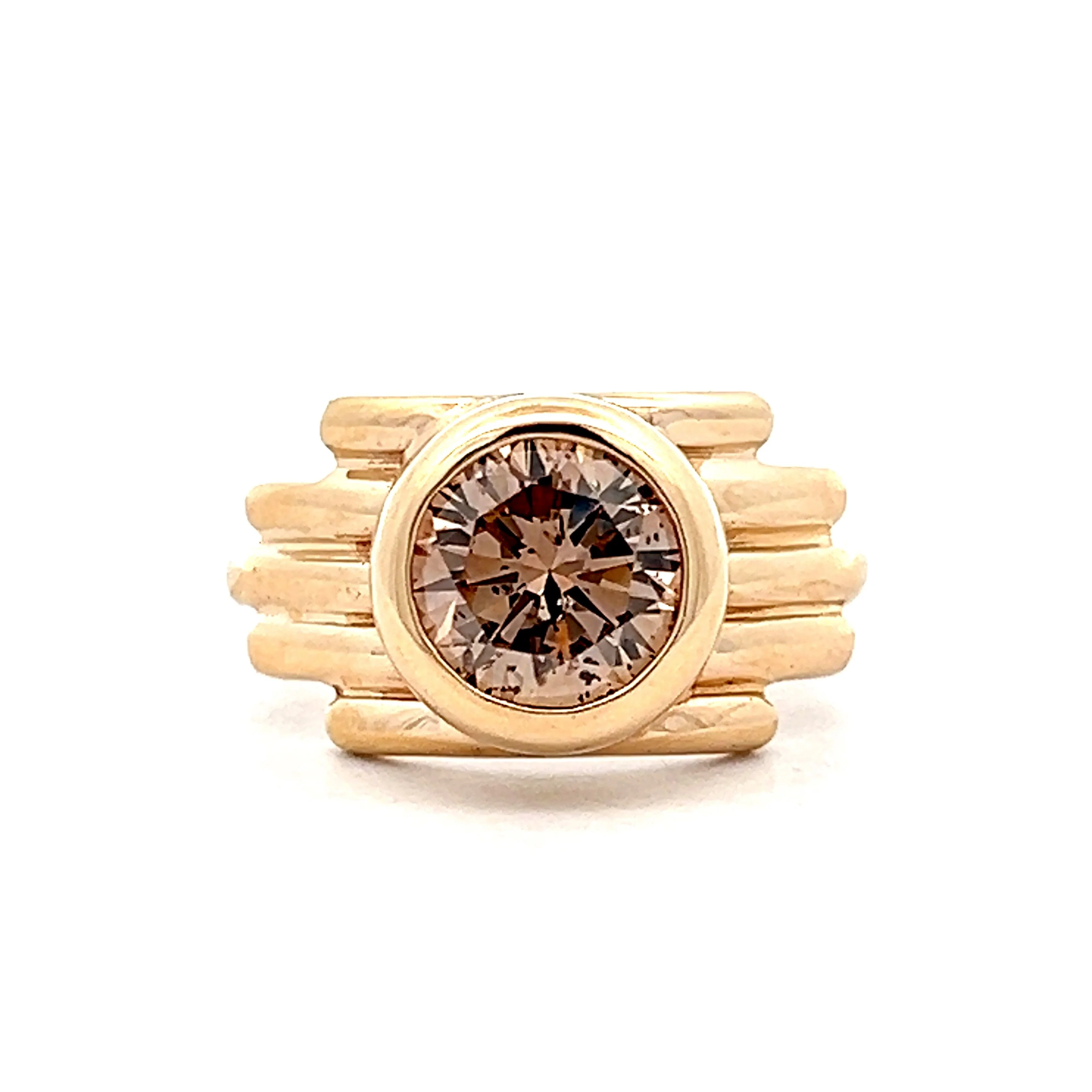 2.03 Fancy Brown Diamond Engagement Ring in 14k