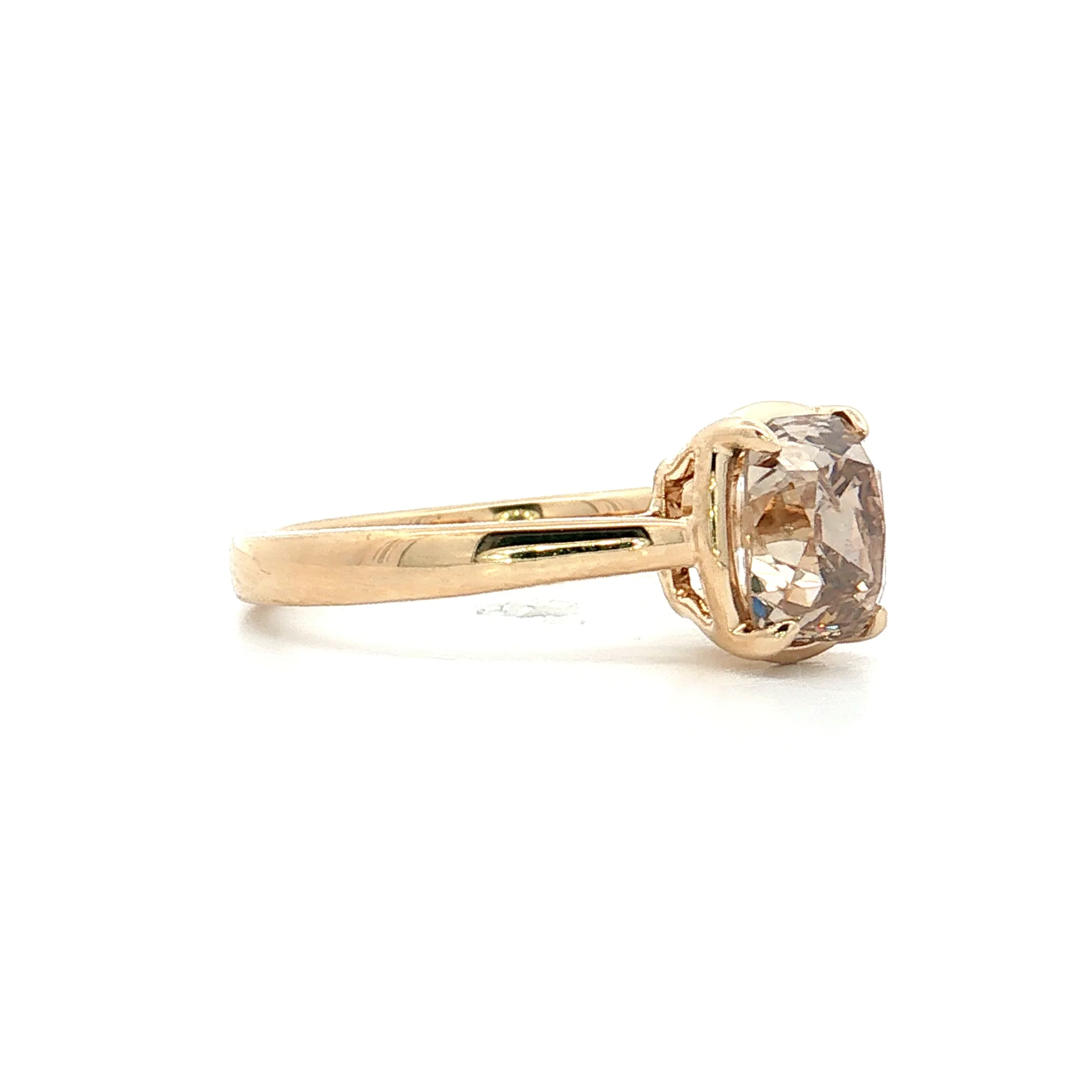 2.03 Fancy Brown Diamond Solitaire Engagement Ring 14k - Image 3