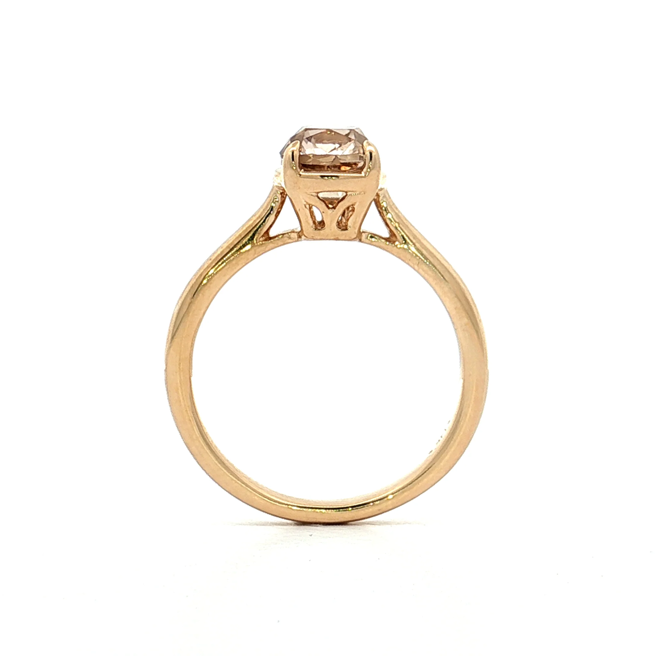 2.03 Fancy Brown Diamond Solitaire Engagement Ring 14k - Image 5