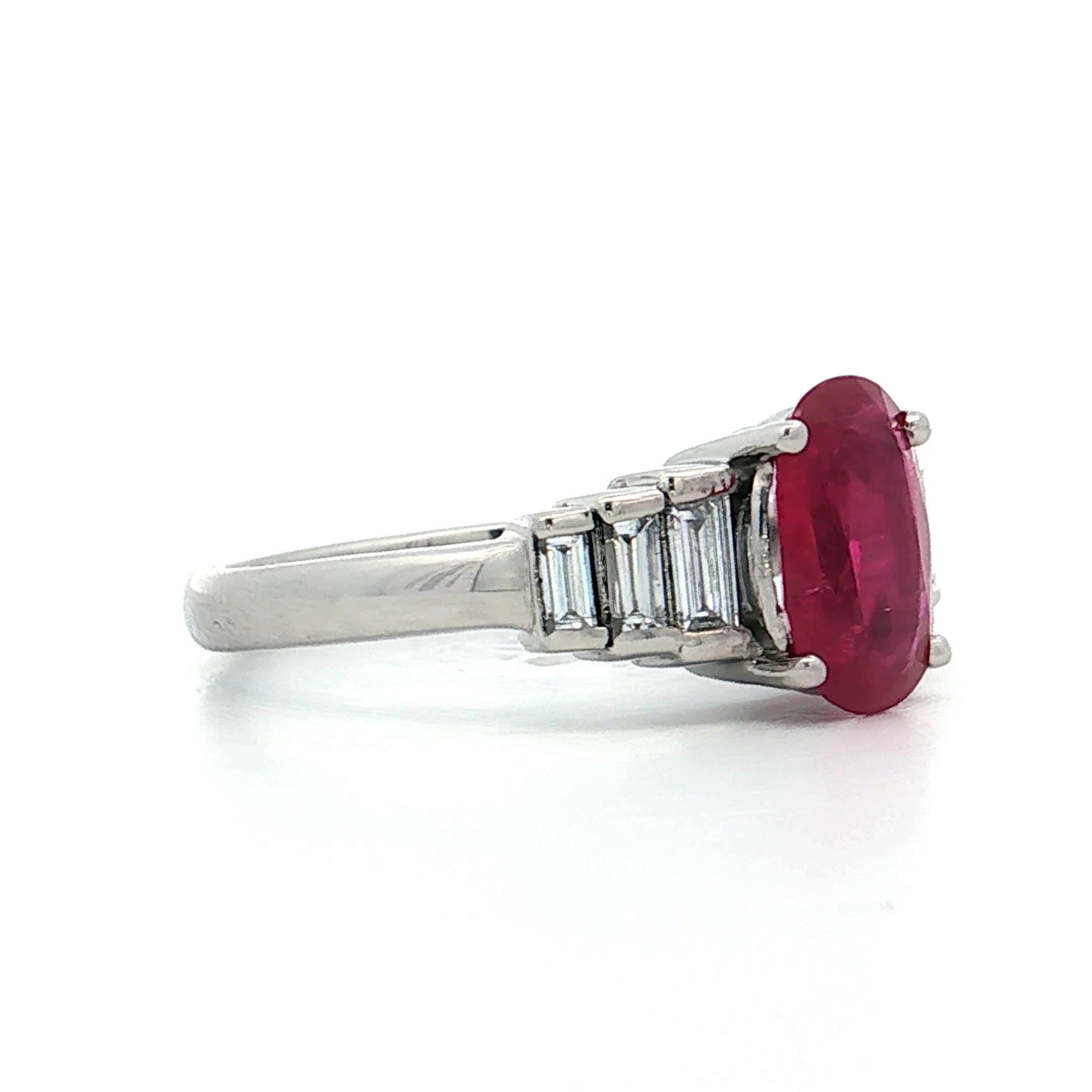 2.03 GIA Burma Ruby Engagement Ring Platinum - Image 3