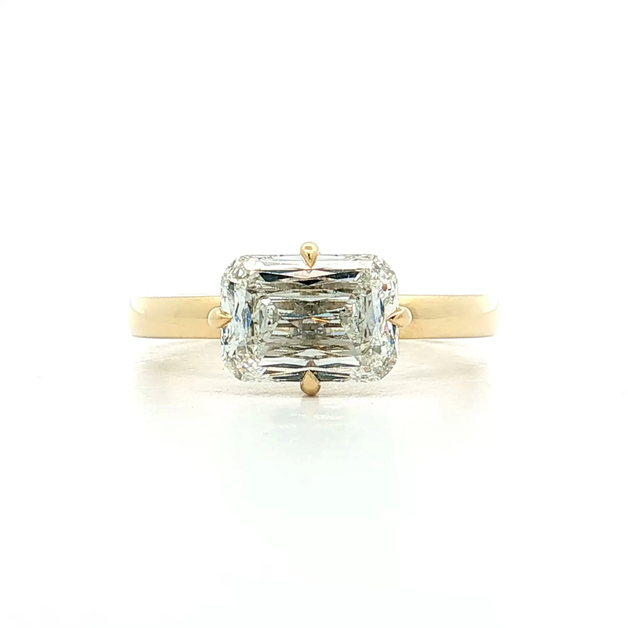 2.03 GIA Criss Cut Diamond Engagement Ring 18k