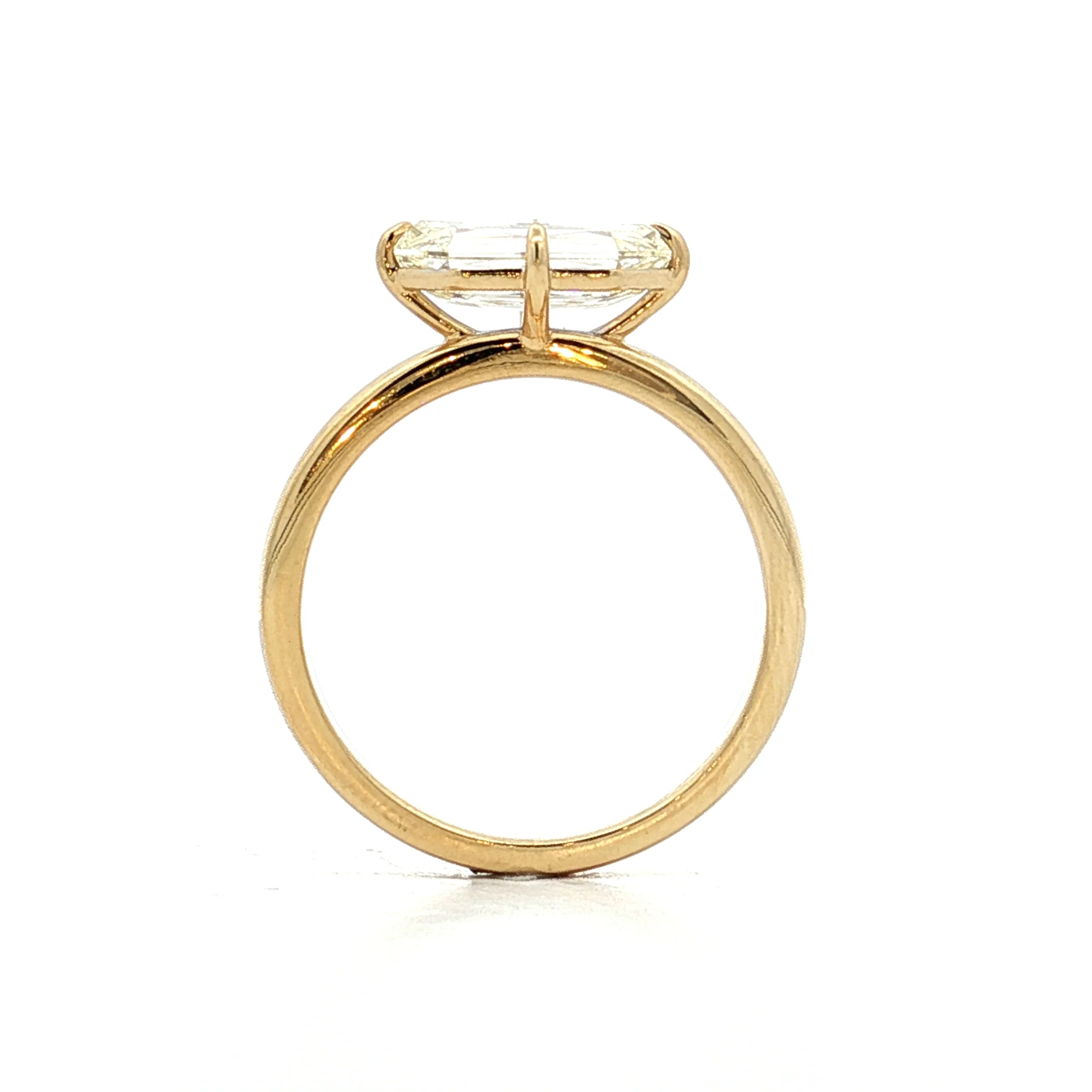 2.03 Hexagon Diamond Engagement Ring in 14k - Image 4
