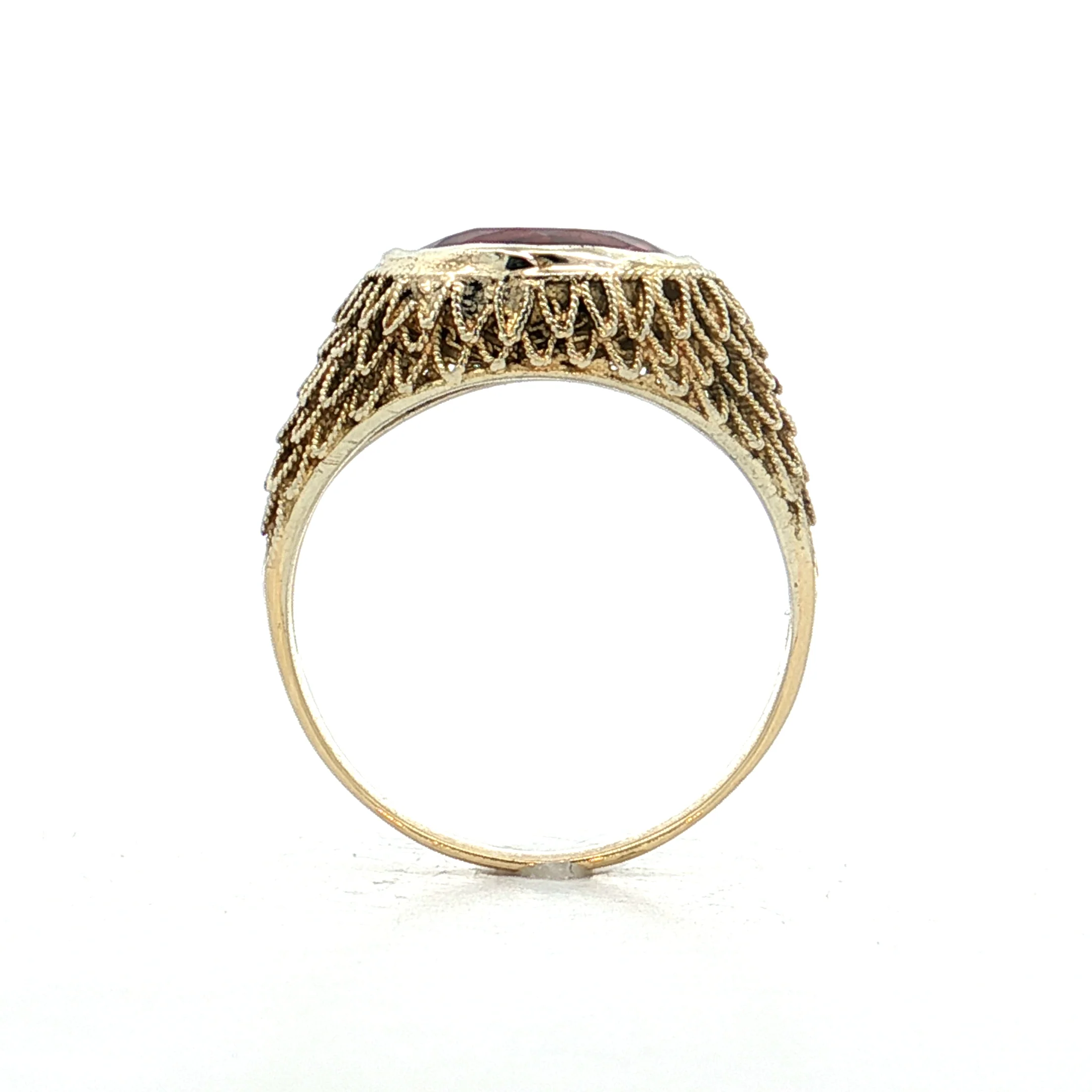 2.03 Oval Pink Tourmaline Cocktail Ring 14k - Image 4