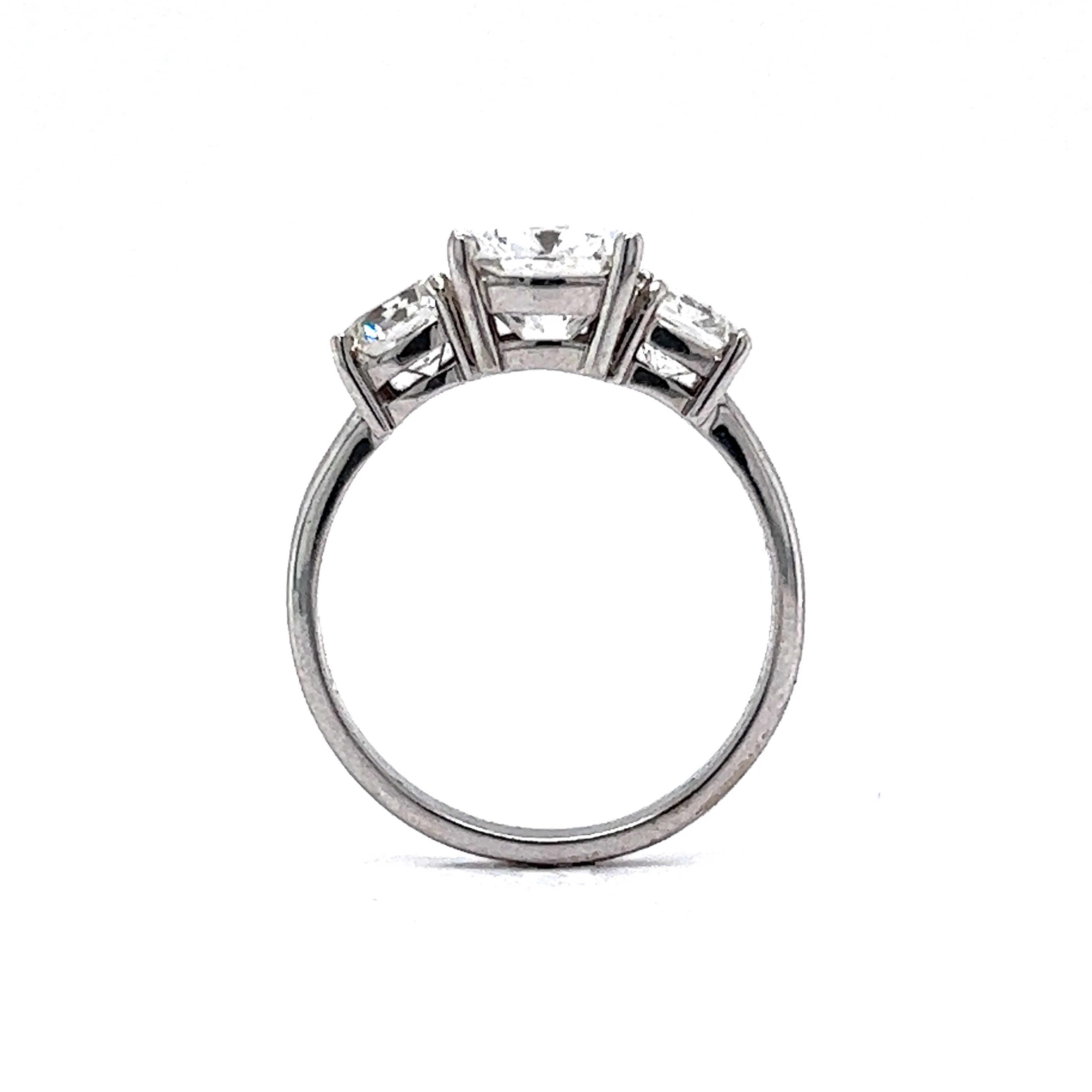 2.04 Cushion Cut Diamond Engagement Ring in 14k White Gold - Image 4