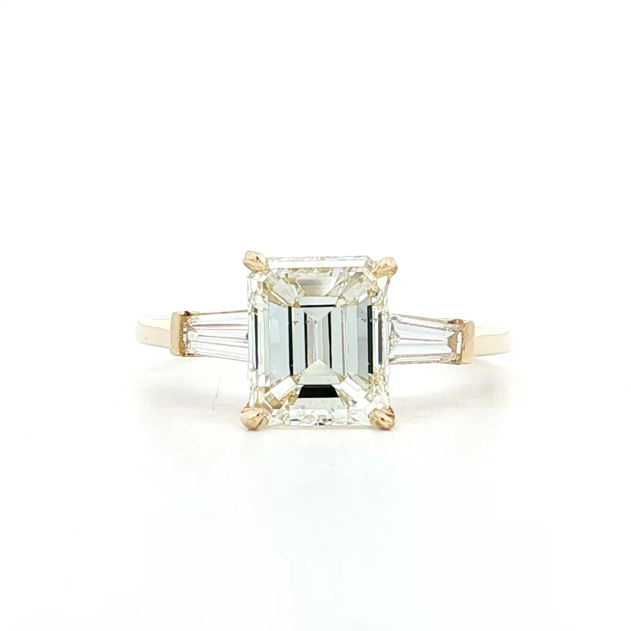 2.04 Emerald Cut Diamond Engagement Ring 14k