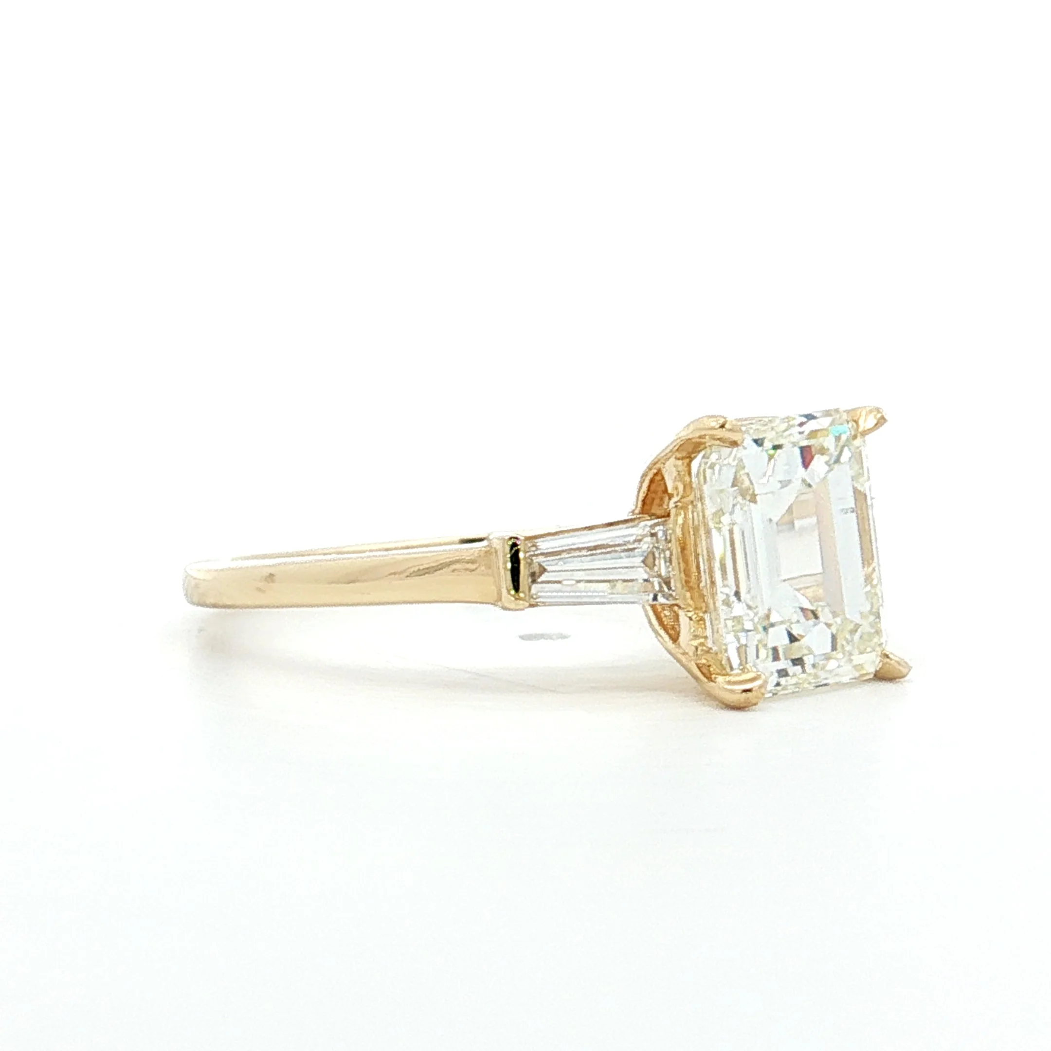 2.04 Emerald Cut Diamond Engagement Ring 14k - Image 3