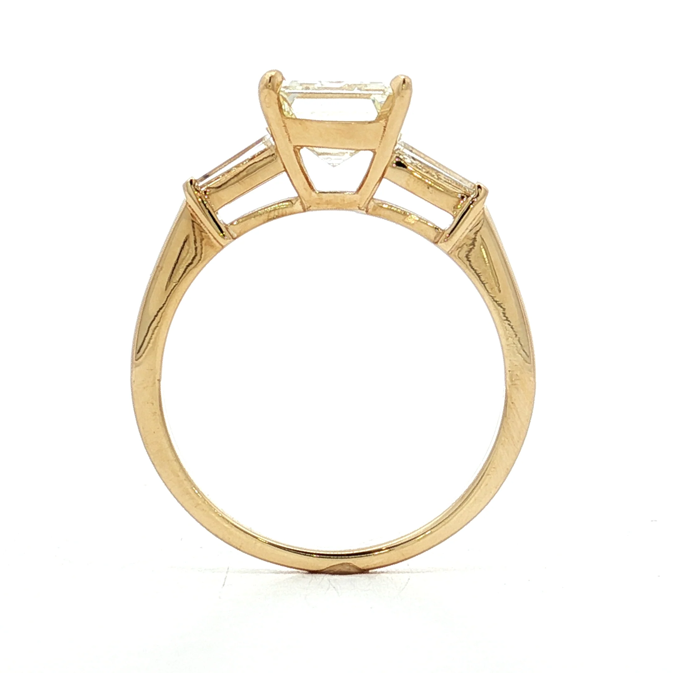 2.04 Emerald Cut Diamond Engagement Ring 14k - Image 4