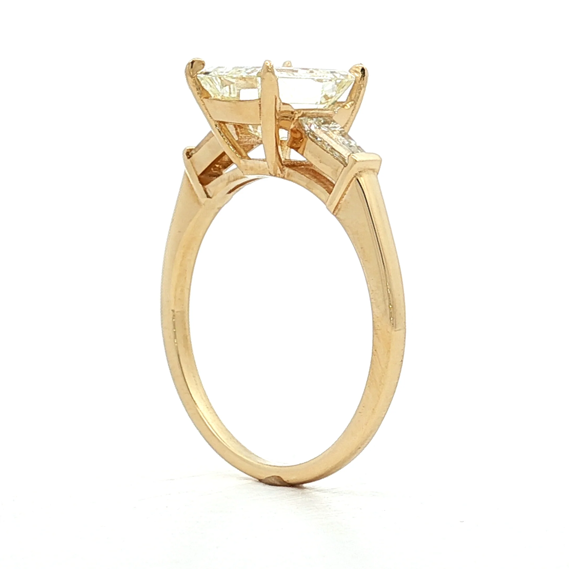 2.04 Emerald Cut Diamond Engagement Ring 14k - Image 5