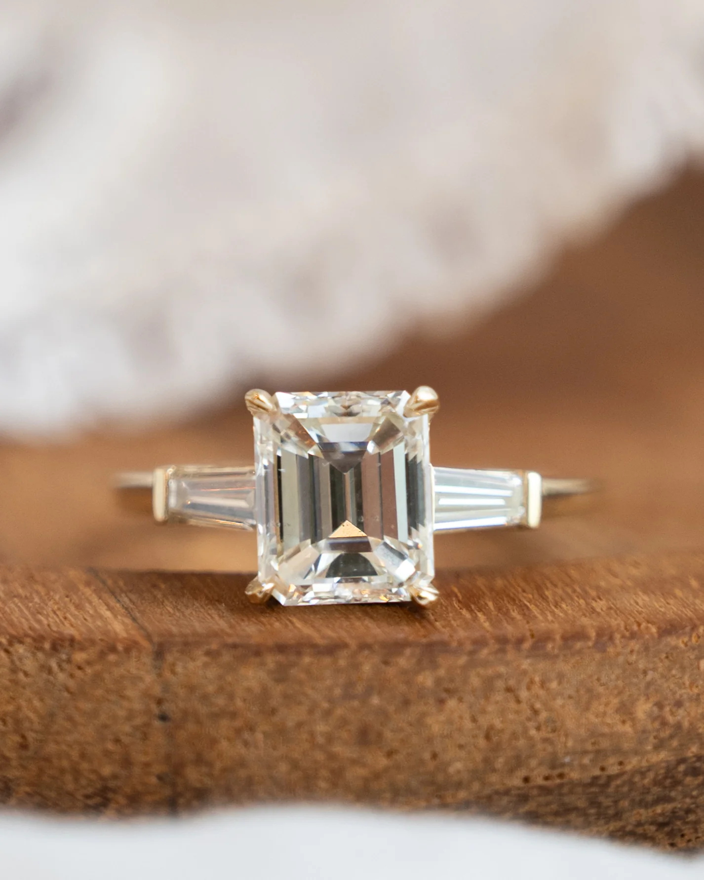 2.04 Emerald Cut Diamond Engagement Ring 14k - Image 6