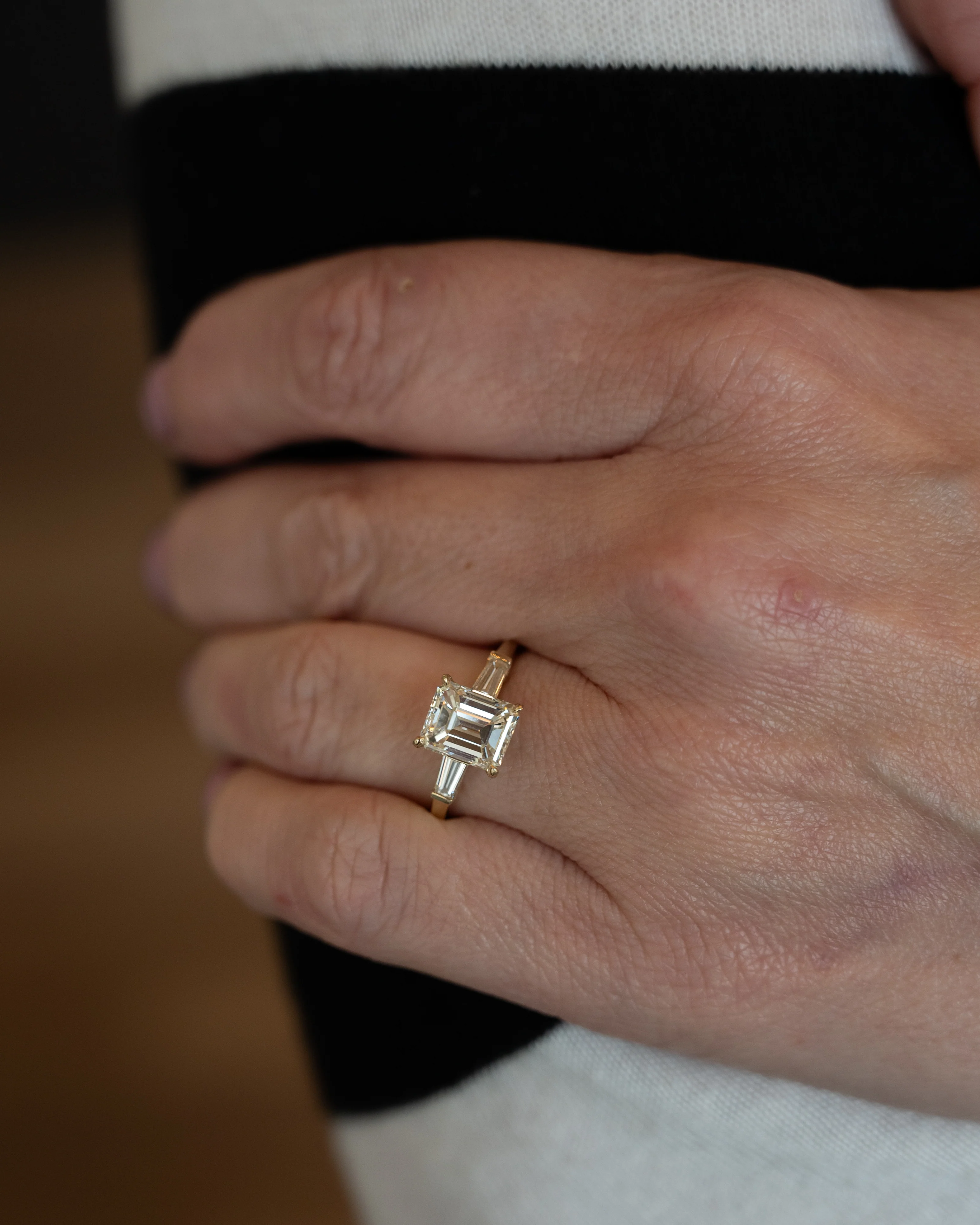 2.04 Emerald Cut Diamond Engagement Ring 14k - Image 7