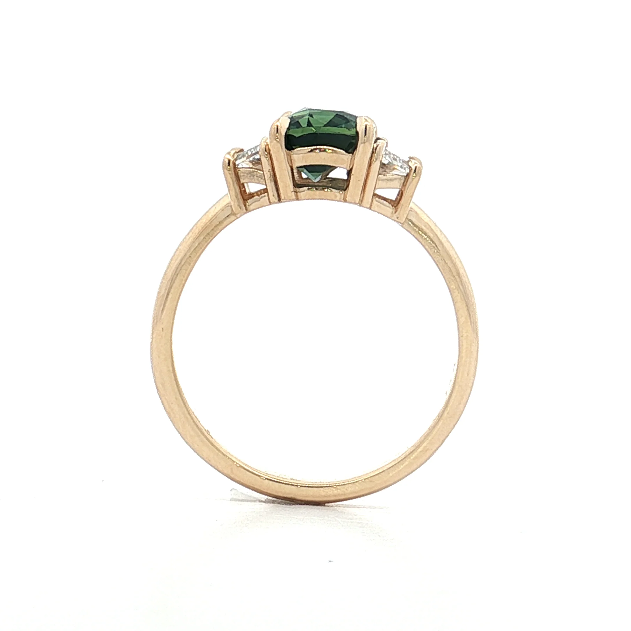 2.04 No Heat Cushion Sapphire Engagement Ring 14k - Image 4