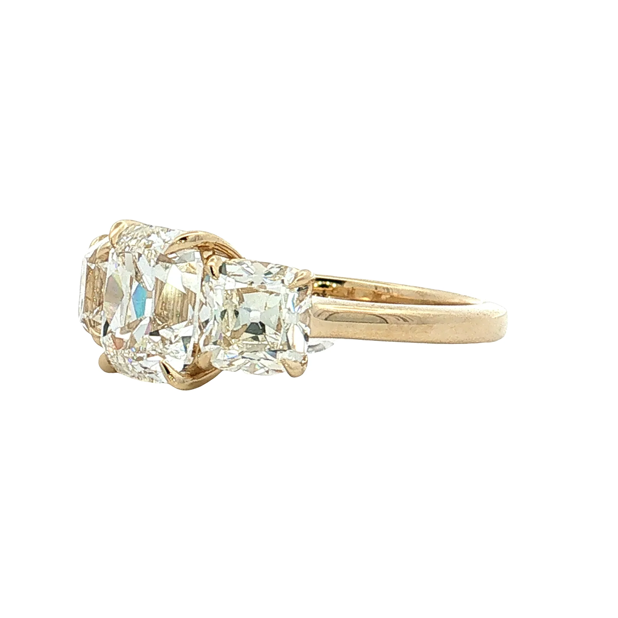 2.04 Old Mine Cushion Diamond Engagement Ring 14k - Image 2