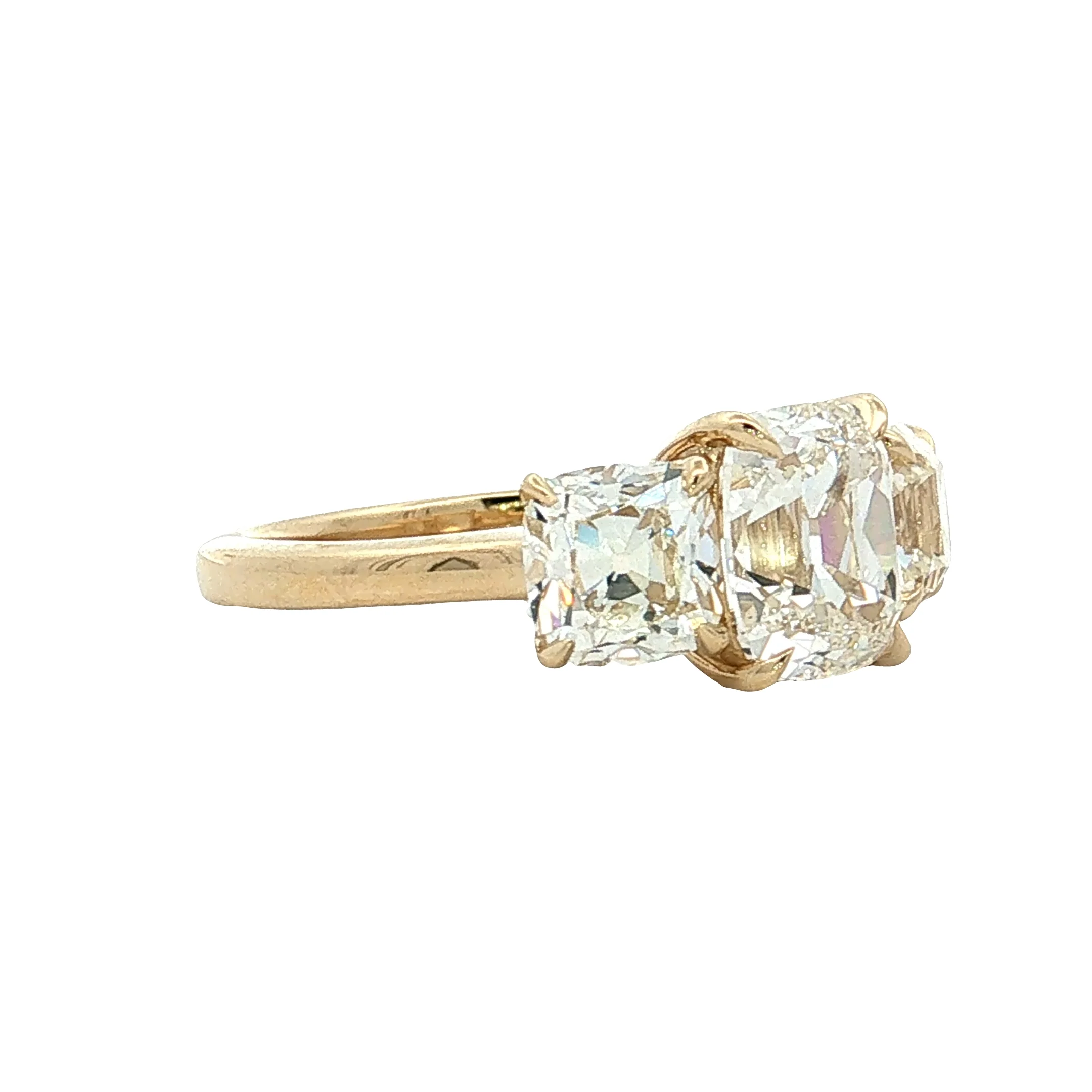 2.04 Old Mine Cushion Diamond Engagement Ring 14k - Image 3