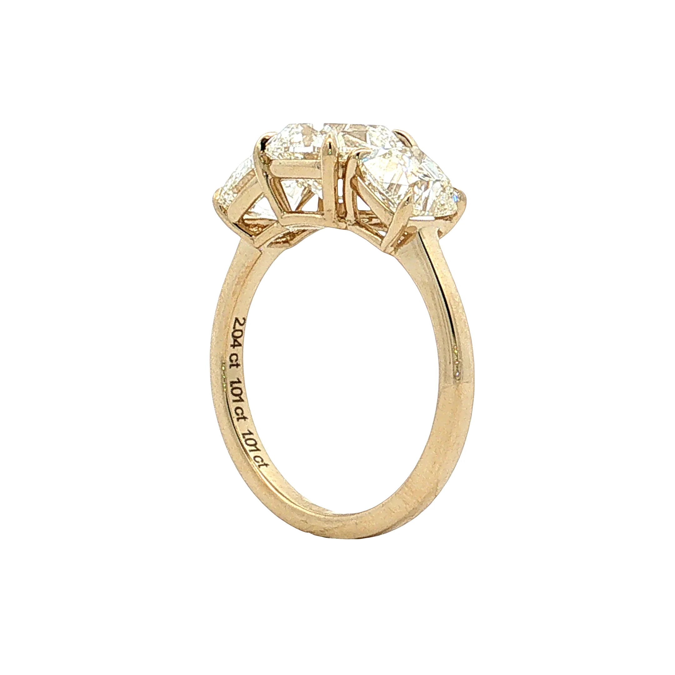 2.04 Old Mine Cushion Diamond Engagement Ring 14k - Image 5