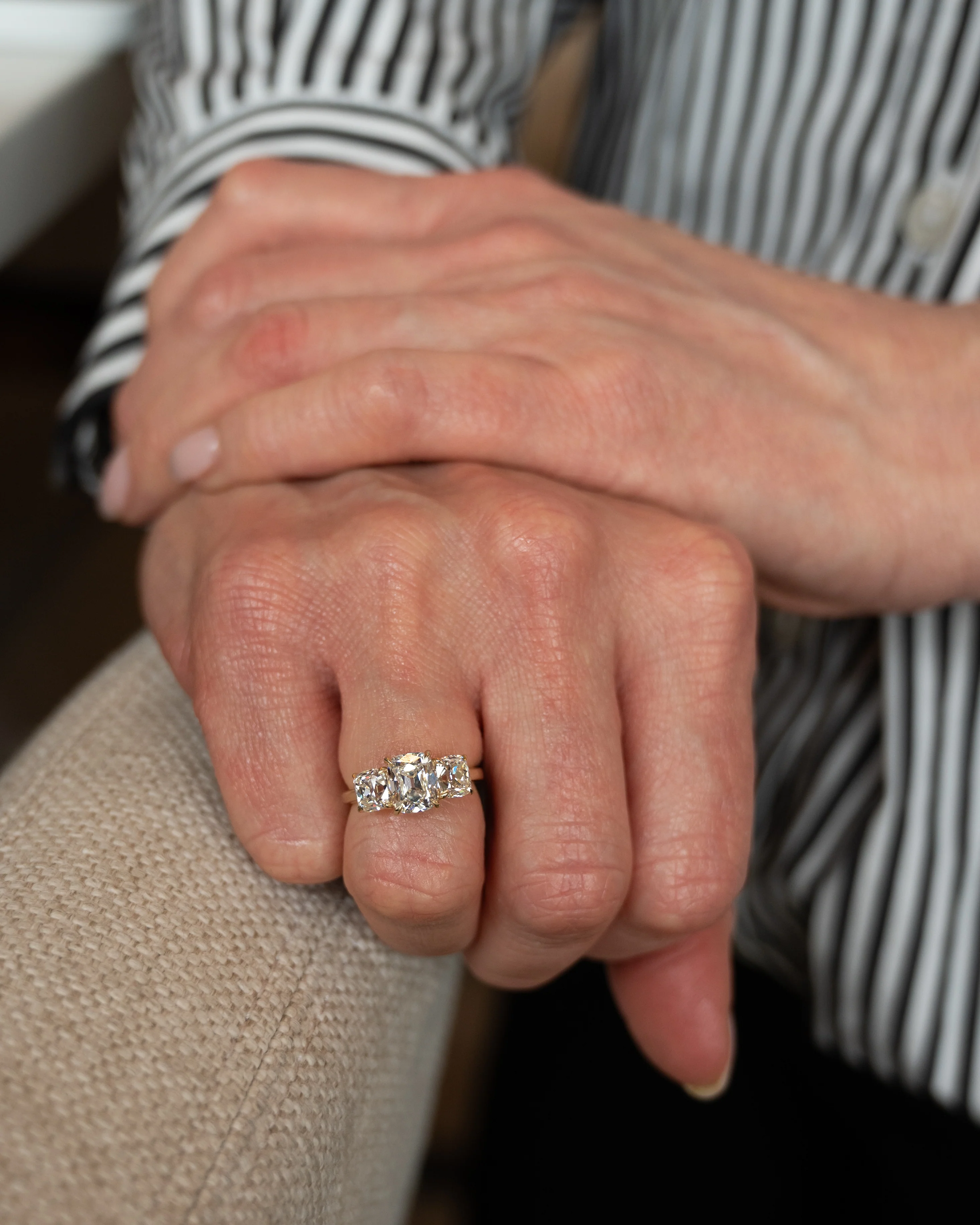 2.04 Old Mine Cushion Diamond Engagement Ring 14k - Image 7