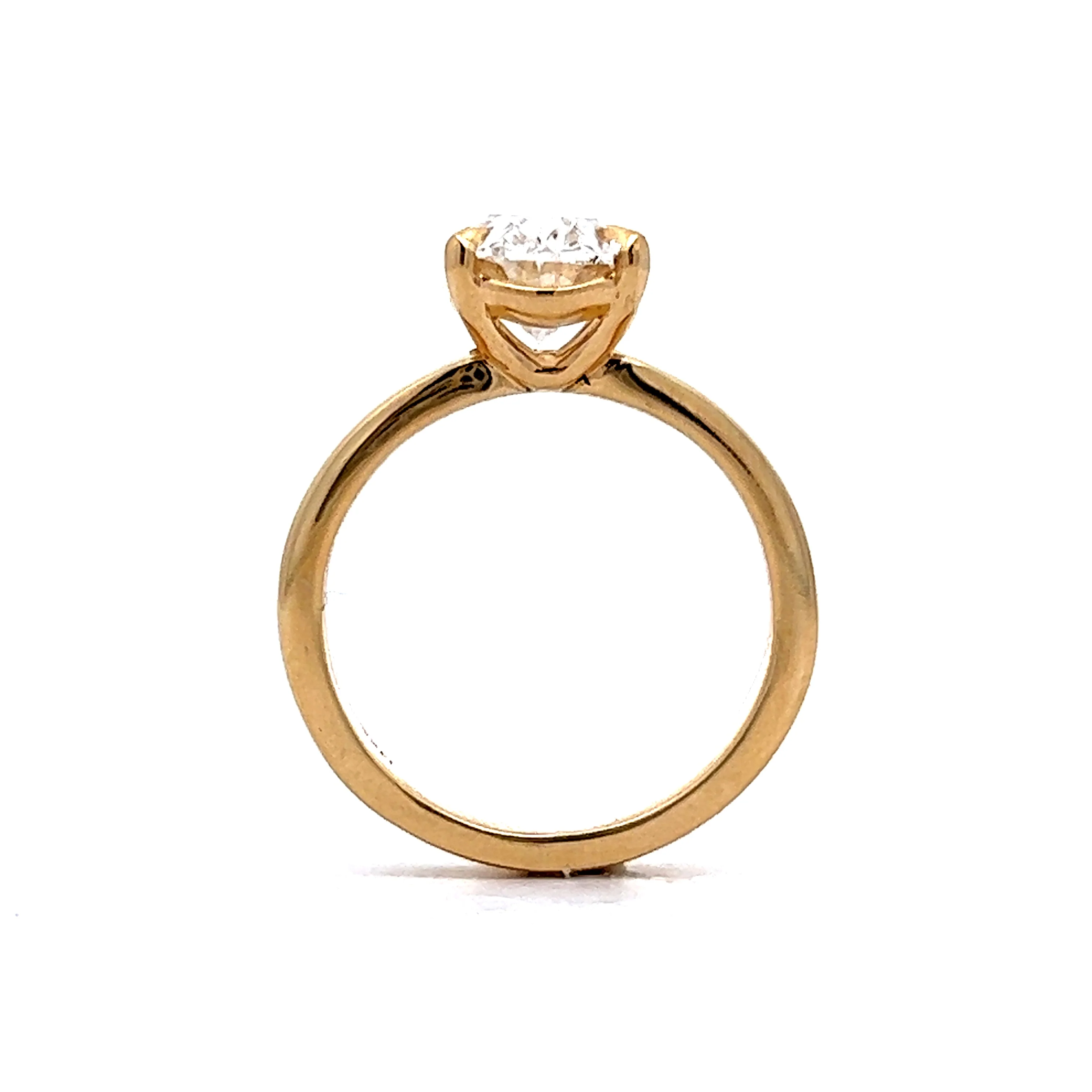 2.04 Oval Cut Diamond Engagement Ring in 14k Yellow Gold - Image 4