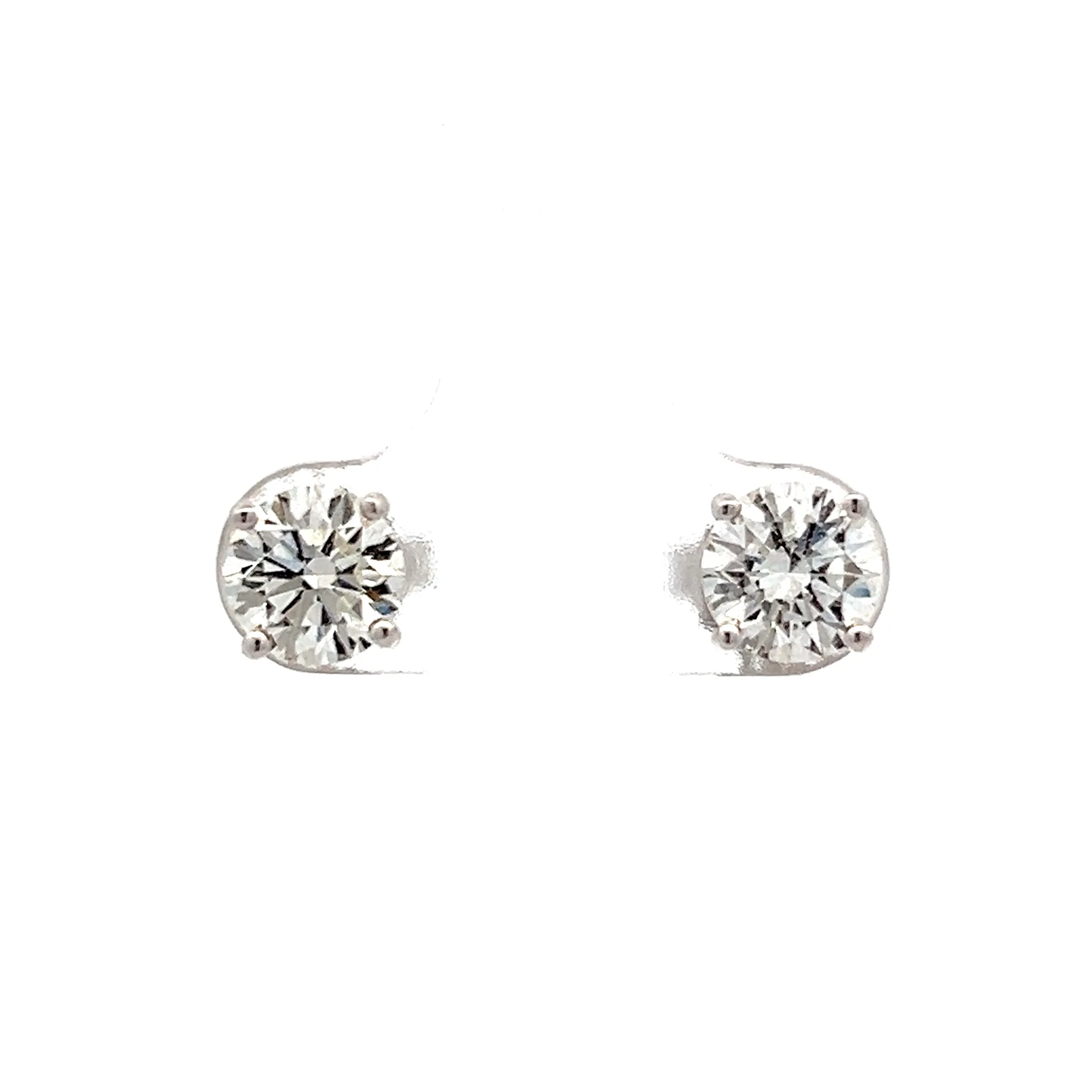 2.05 Diamond Stud Earrings in 18k White Gold