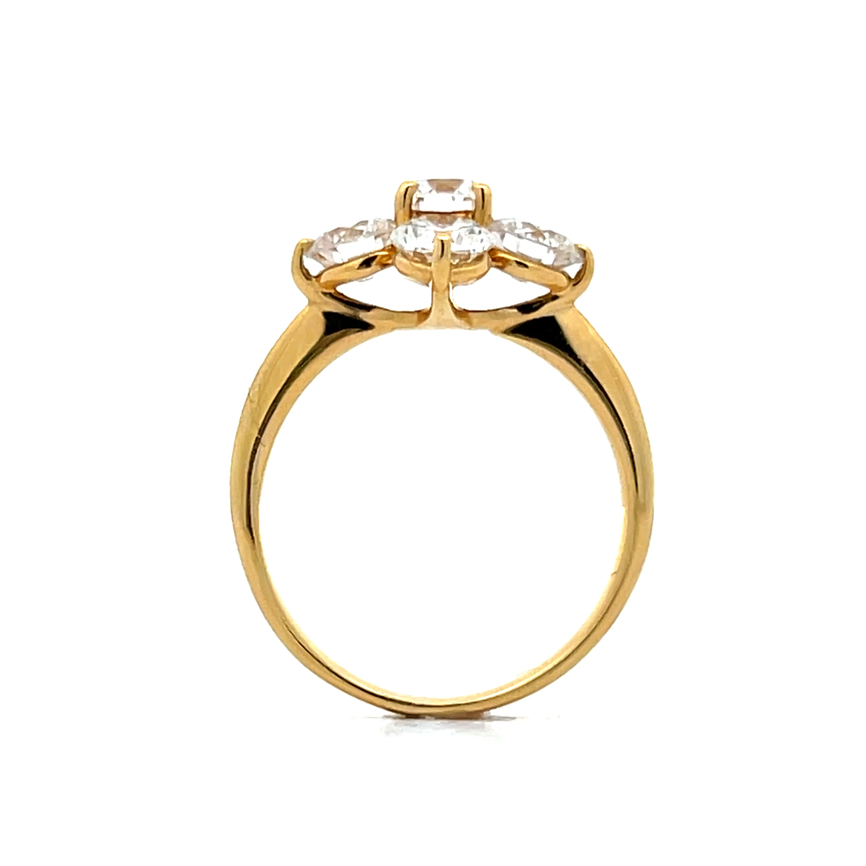 2.07 Diamond Cluster Engagement Ring in 18k Yellow Gold - Image 4