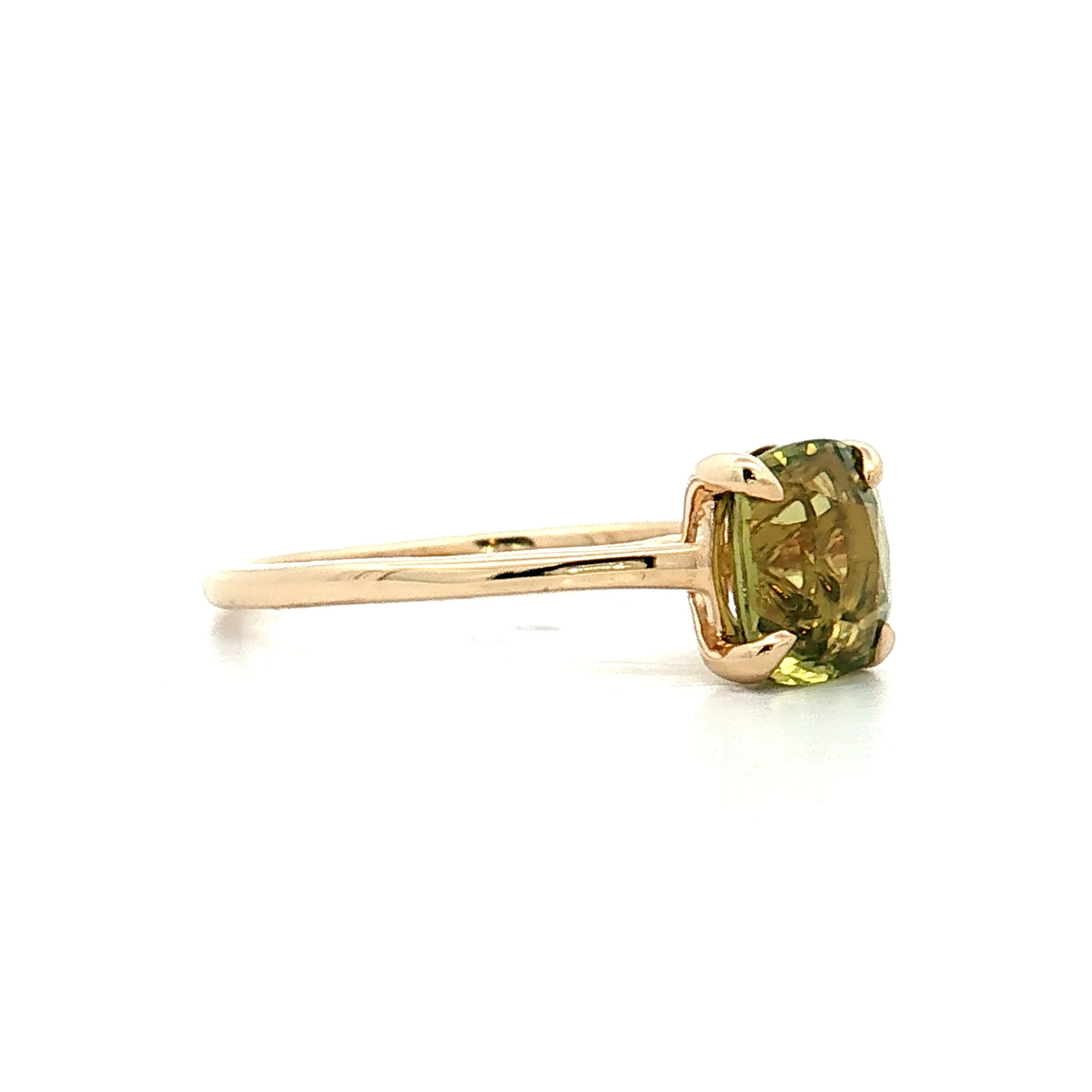 2.07 Green Sapphire Solitaire Engagement Ring 14k - Image 3