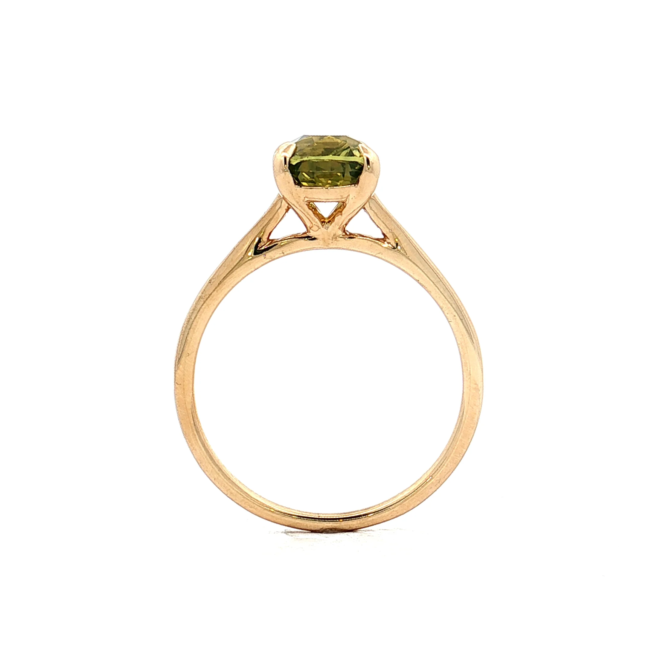 2.07 Green Sapphire Solitaire Engagement Ring 14k - Image 4