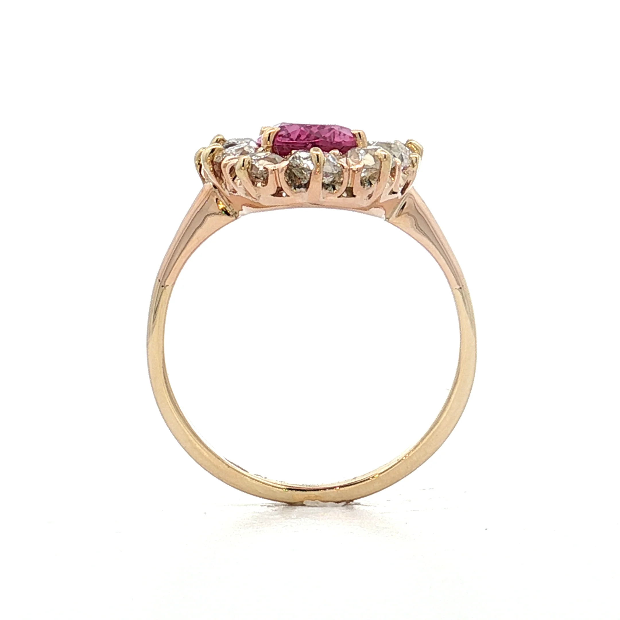 2.09 Antique Victorian Pink Sapphire Engagement Ring 14k - Image 4