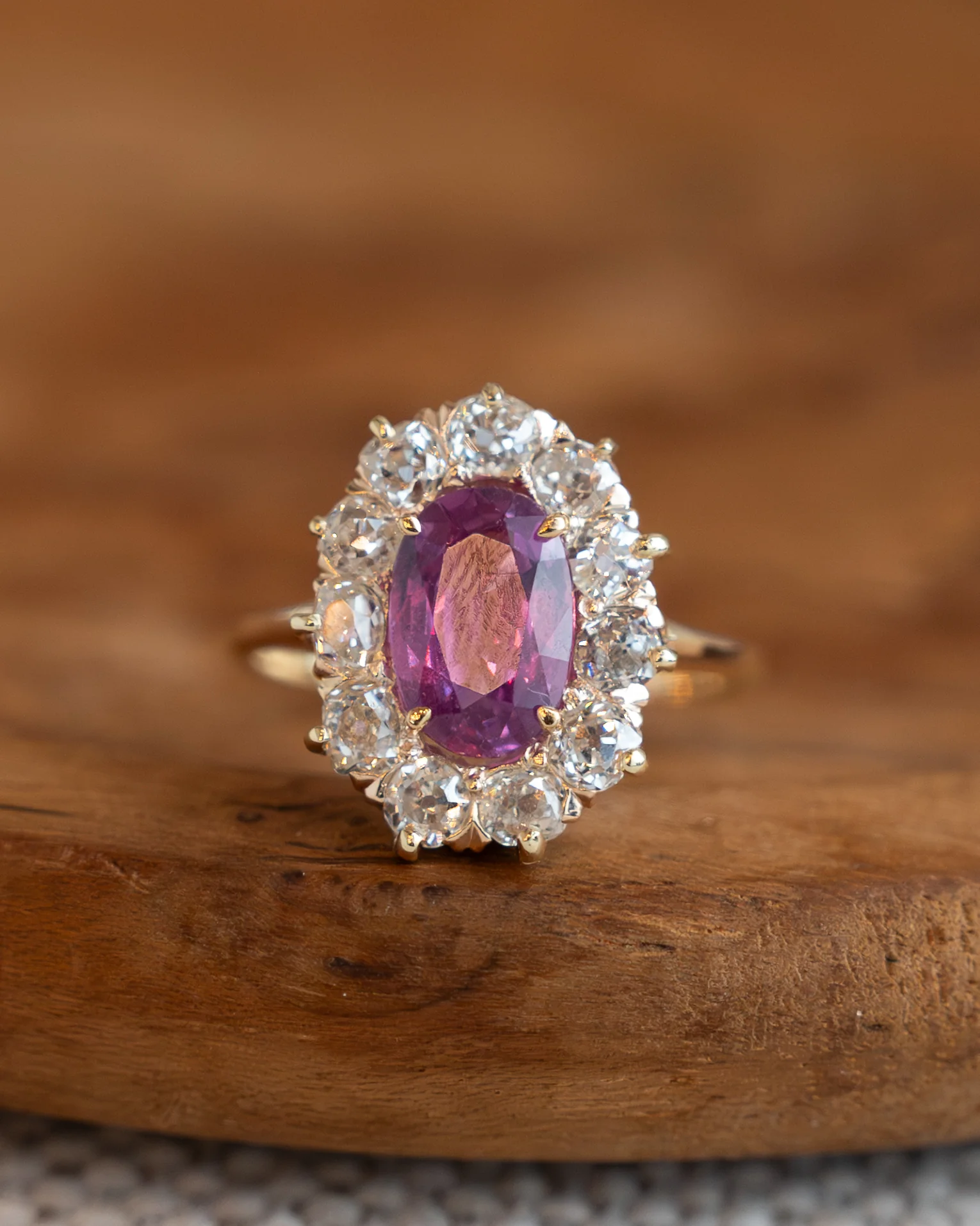 2.09 Antique Victorian Pink Sapphire Engagement Ring 14k - Image 6