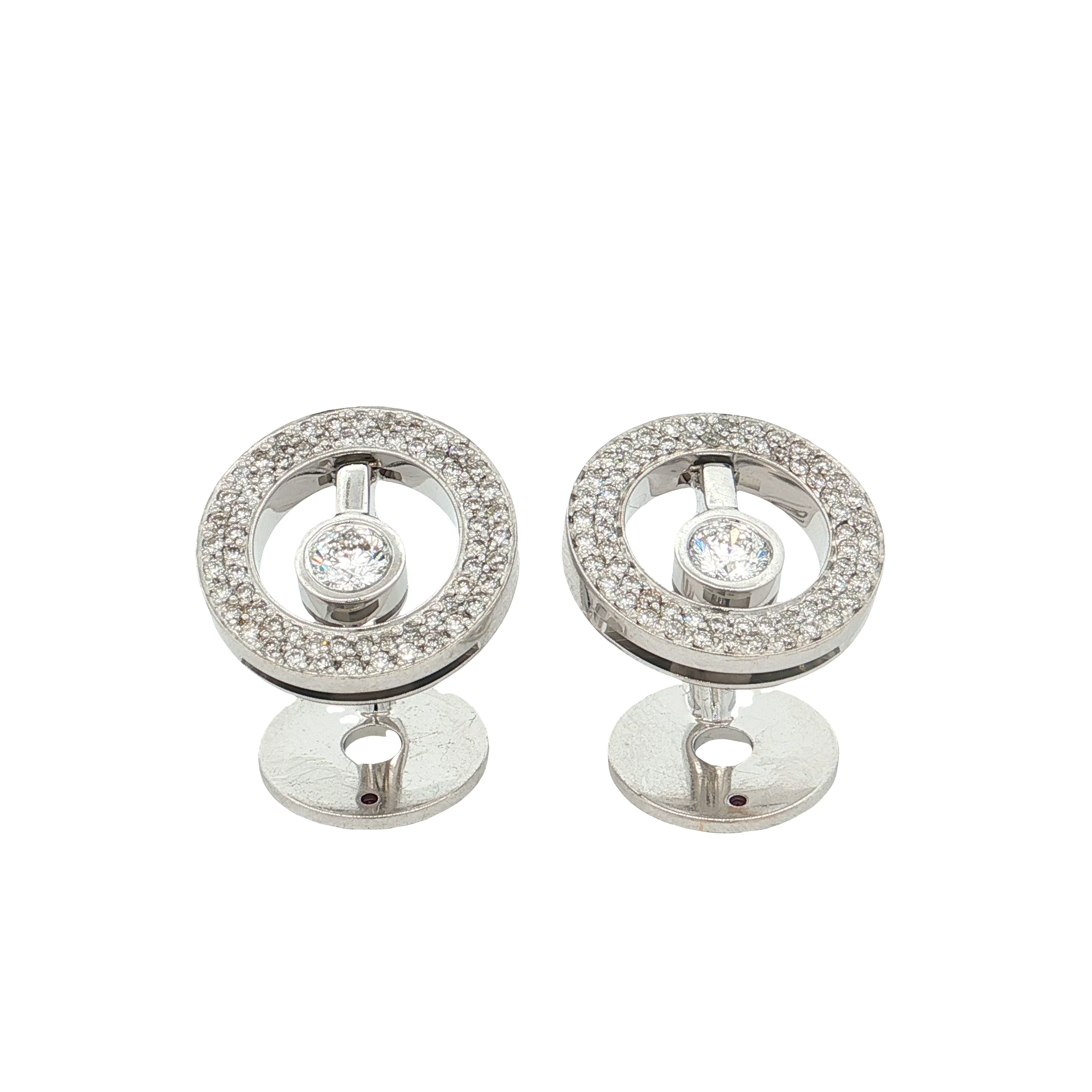 2.09 Roberto Coin Cento Diamond Cufflinks 18k - Image 2